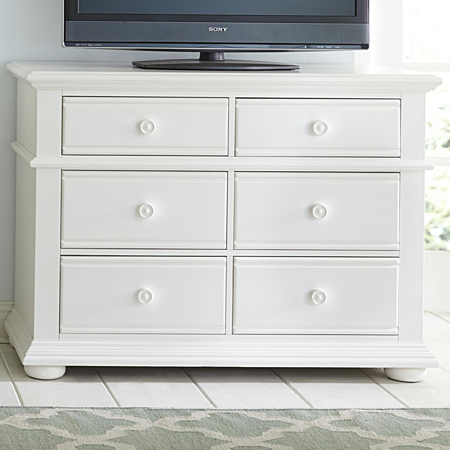  Liberty Furniture Industries Inc. Summer House I 6-Drawer Media Chest 607-BR45 IMAGE 1