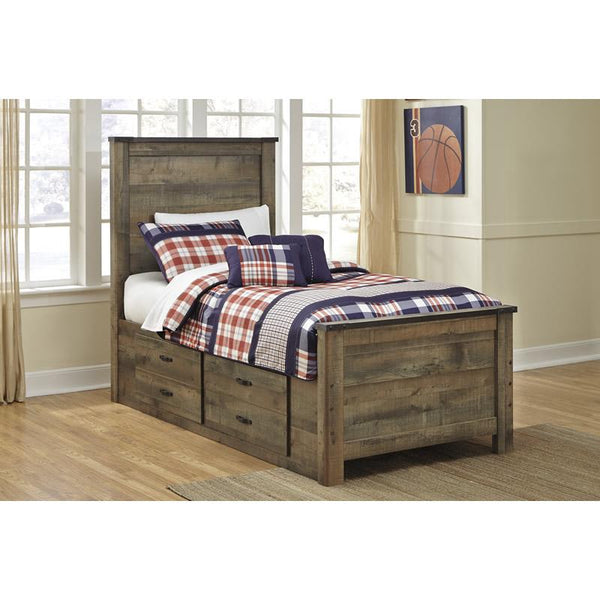 Signature Design by Ashley Trinell B446B15 Twin Panel Bed with 2 Storage Drawers