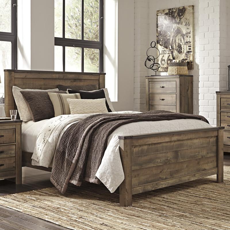 Size_Queen --  Signature Design by Ashley Trinell Panel Bed IMAGE 1
