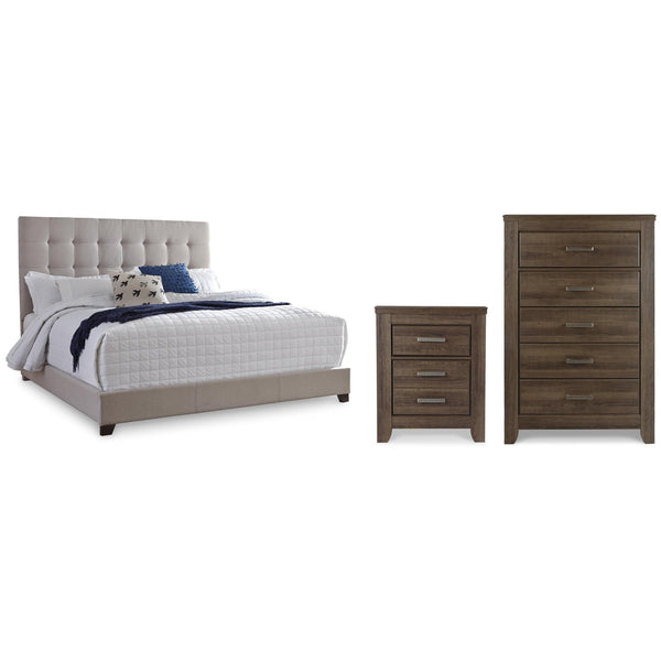Signature Design by Ashley Dolante B130B7 5 pc Queen Upholstered Panel Bedroom Set