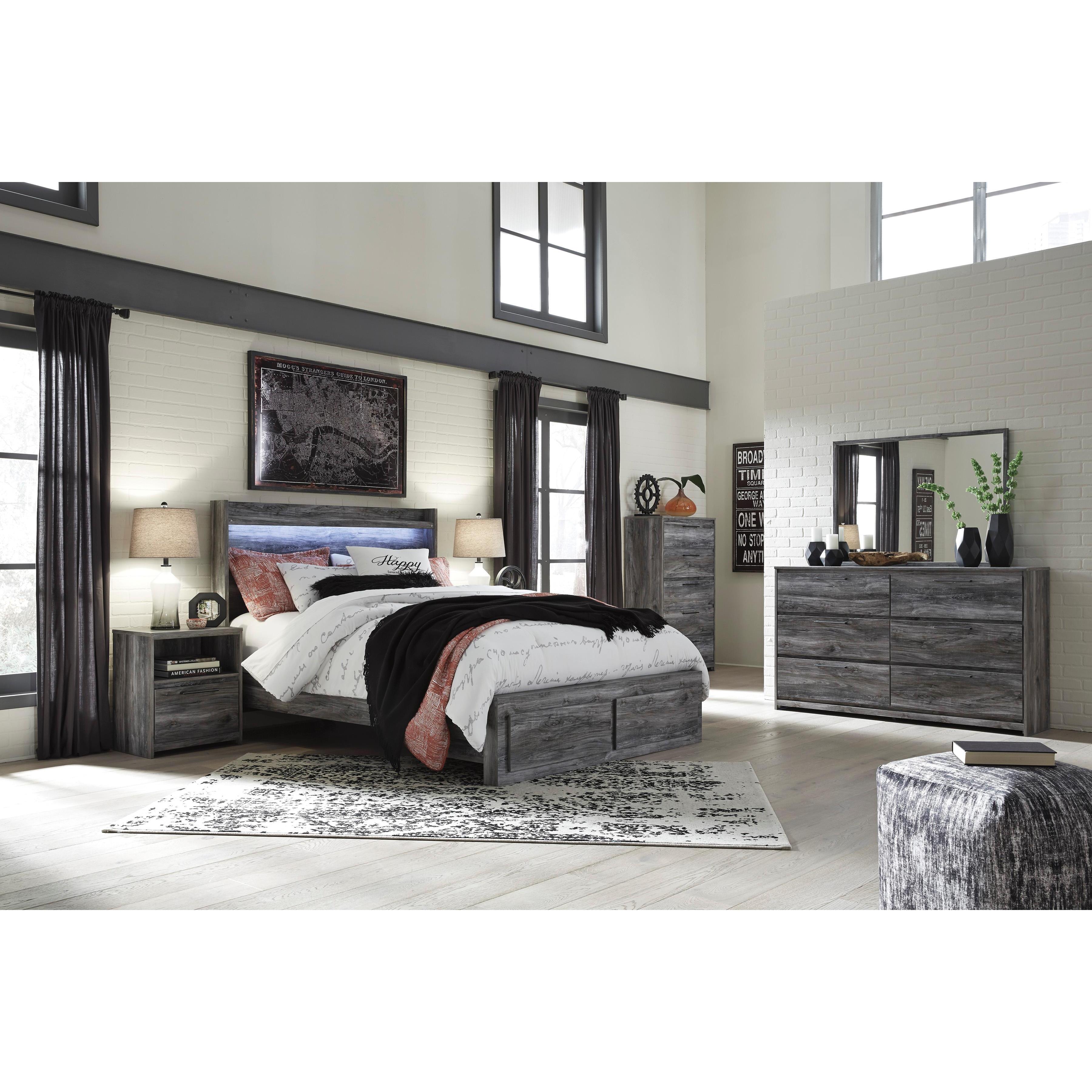  Signature Design by Ashley Baystorm B221B35 6 pc Queen Panel Storage Bedroom Set IMAGE 1