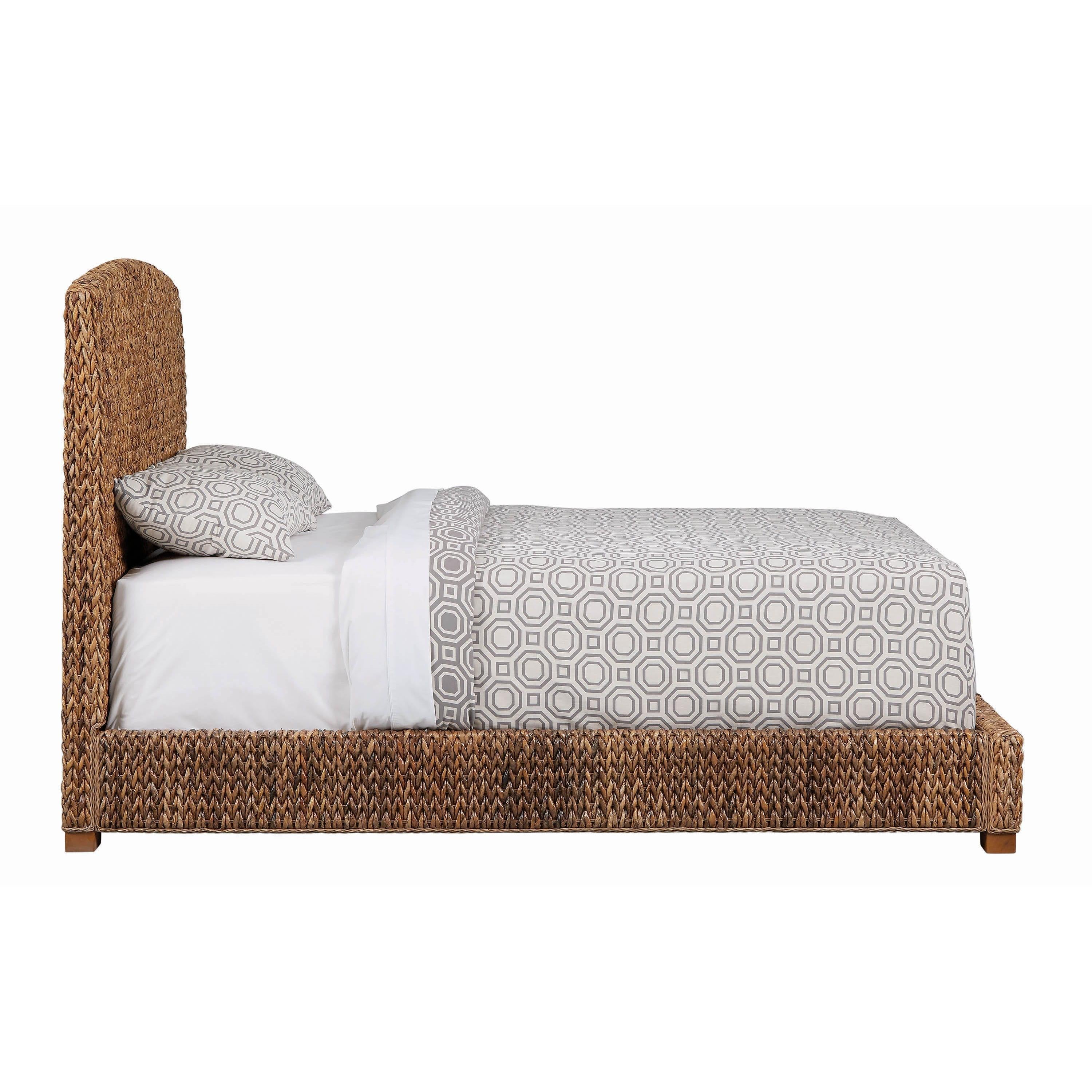  Size_King --  Laughton 300501KE Banana Leaf Eastern King Panel Bed - Amber IMAGE 4