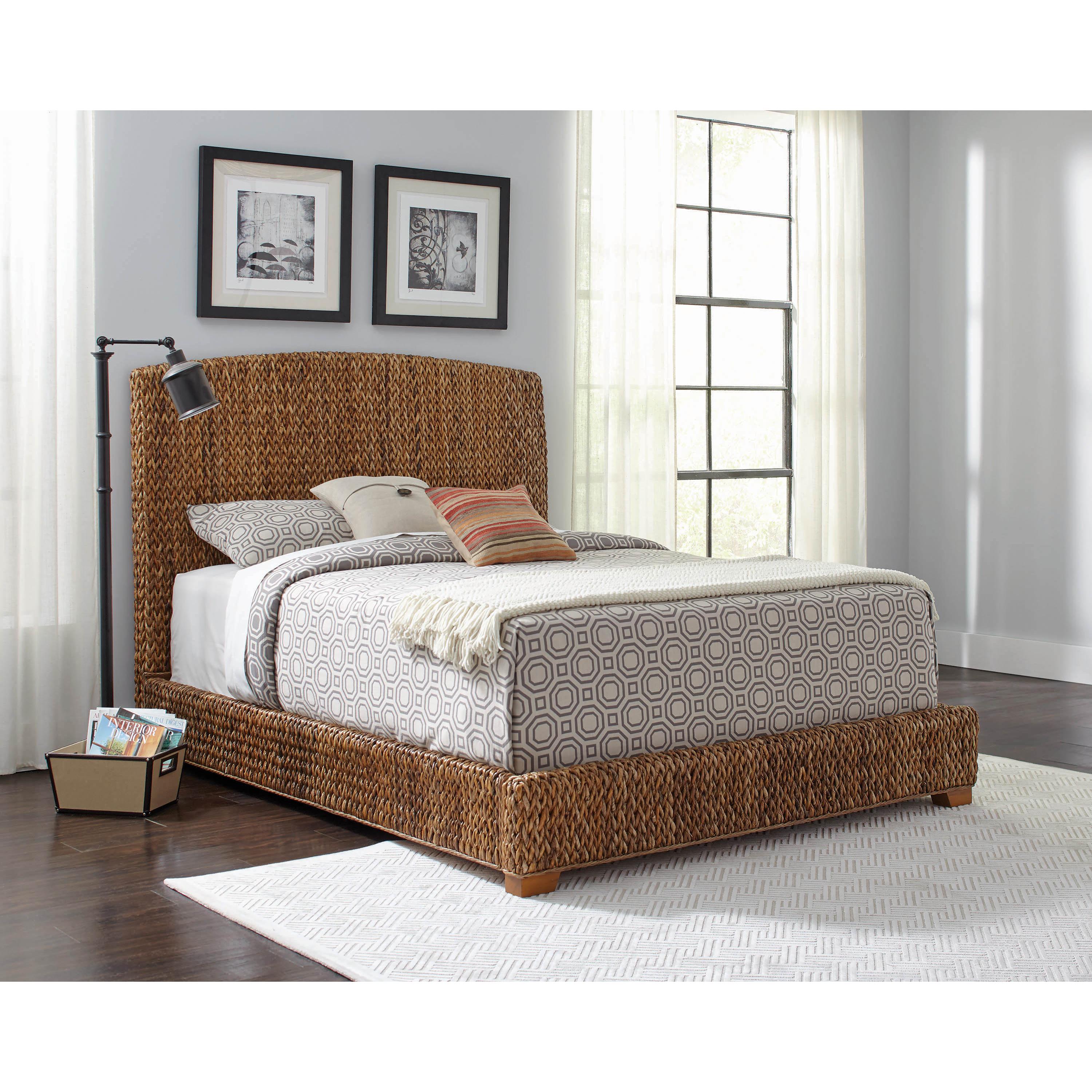  Size_California King --  Laughton 300501KW Banana Leaf California King Panel Bed - Amber IMAGE 5