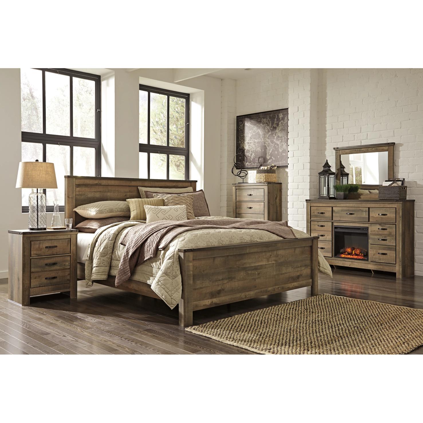  Size_King --  Trinell B446B23 King Panel Bed IMAGE 3