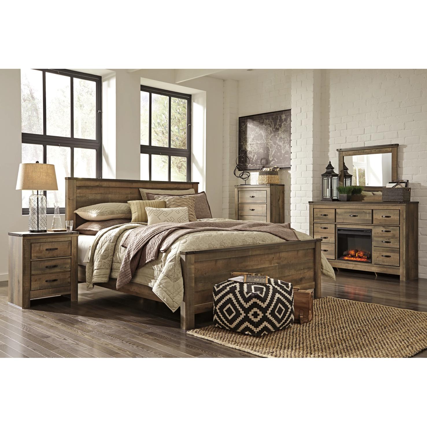 Size_King --  Trinell B446B23 King Panel Bed IMAGE 4