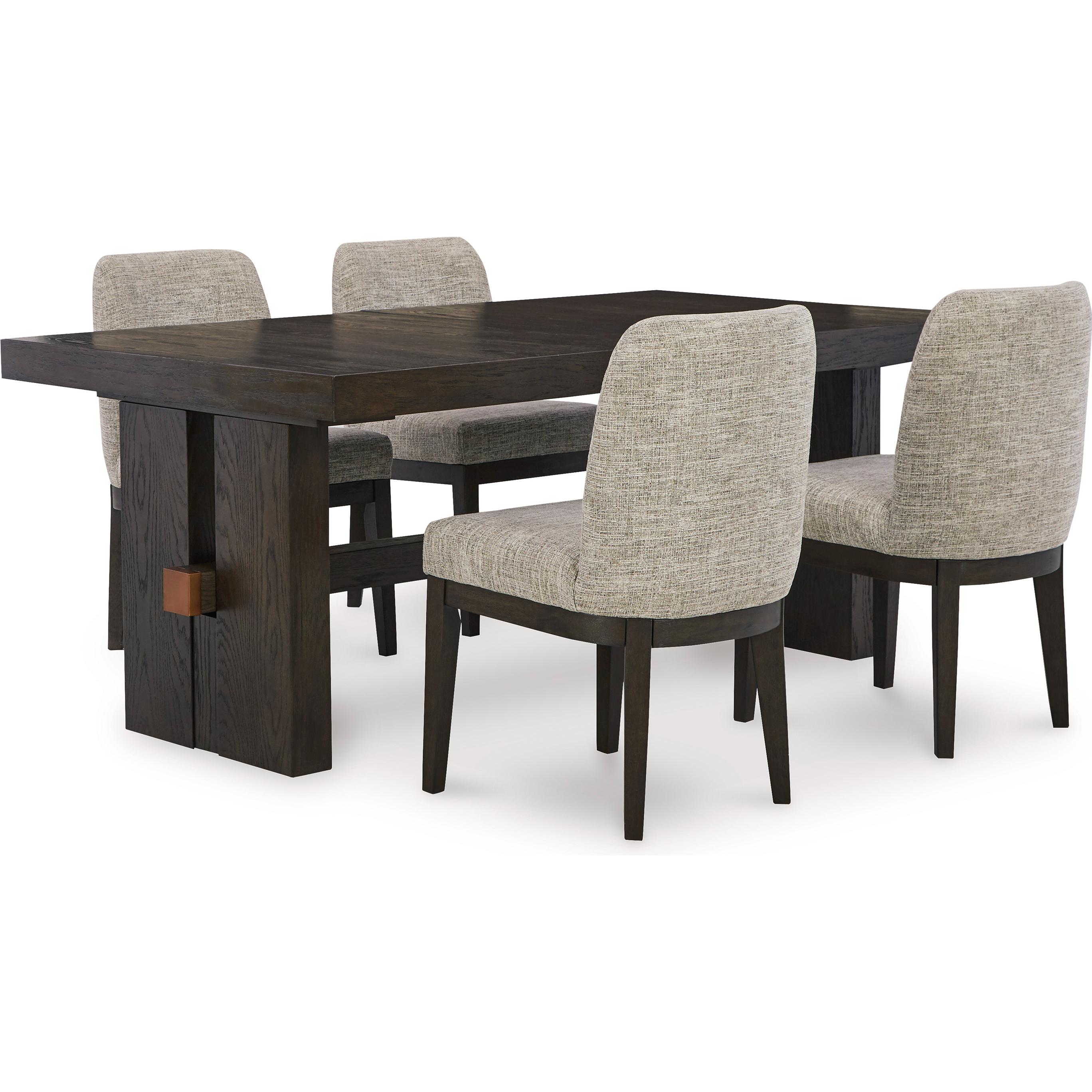  Signature Design by Ashley Burkhaus D984D1 5 pc Dining Set IMAGE 1