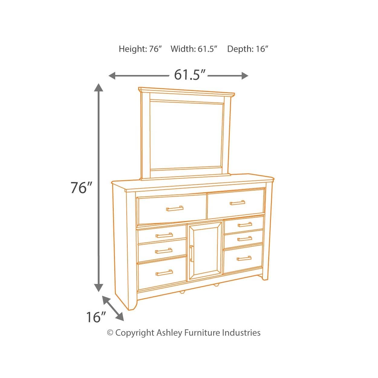 Signature Design by Ashley Dolante B130B8 6 pc Queen Bedroom Set