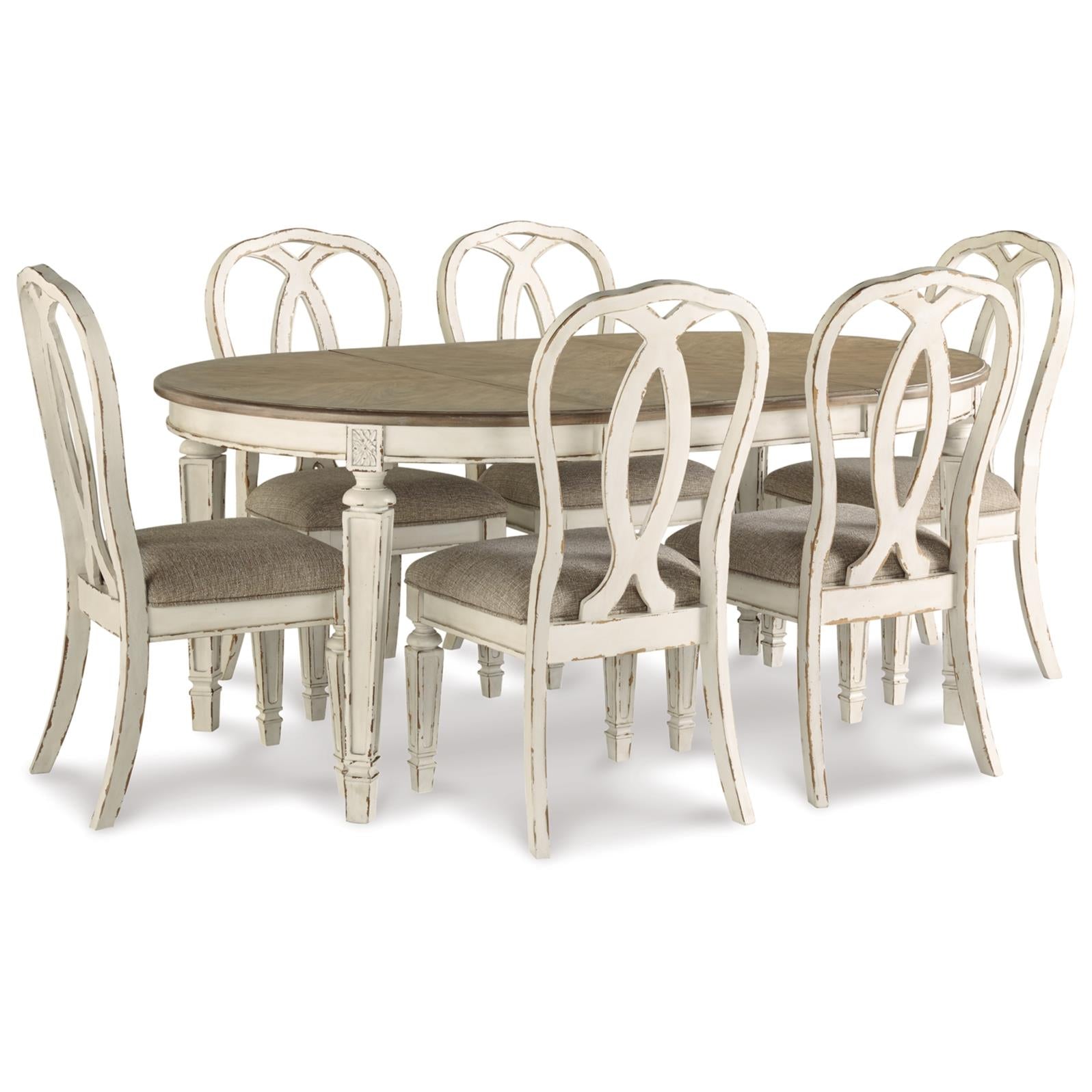  Signature Design by Ashley Realyn D743D13 7 pc Dining Set IMAGE 1