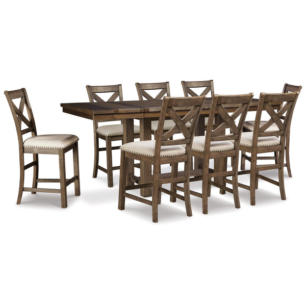 Signature Design by Ashley Moriville D631D12 9 pc Counter Height Dining Set
