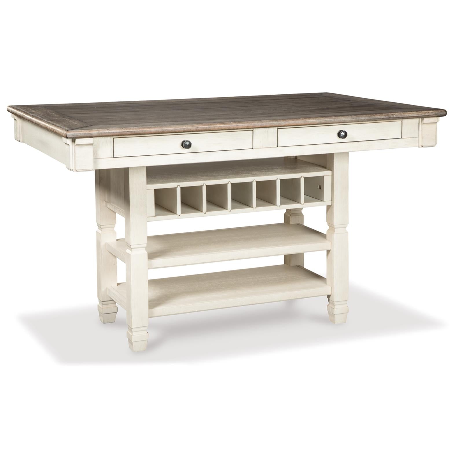  Signature Design by Ashley Bolanburg D647D12 6 pc Counter Height Dining Set IMAGE 2