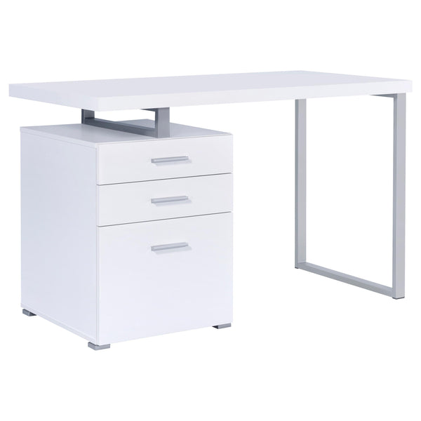 Coaster Furniture Brennan 800325 47-inch 3-Drawer Office Computer Desk - White