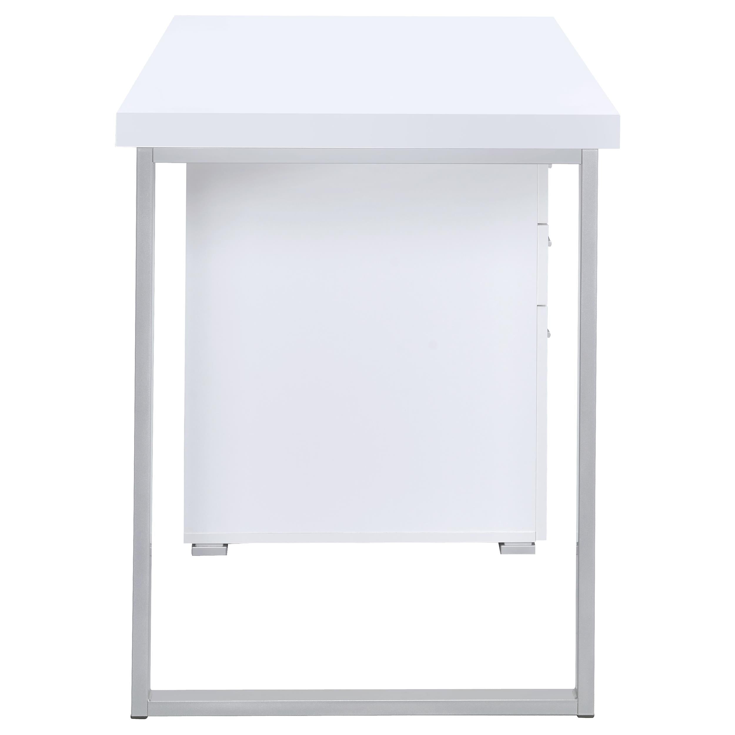  Coaster Furniture Brennan 800325 47-inch 3-Drawer Office Computer Desk - White IMAGE 8
