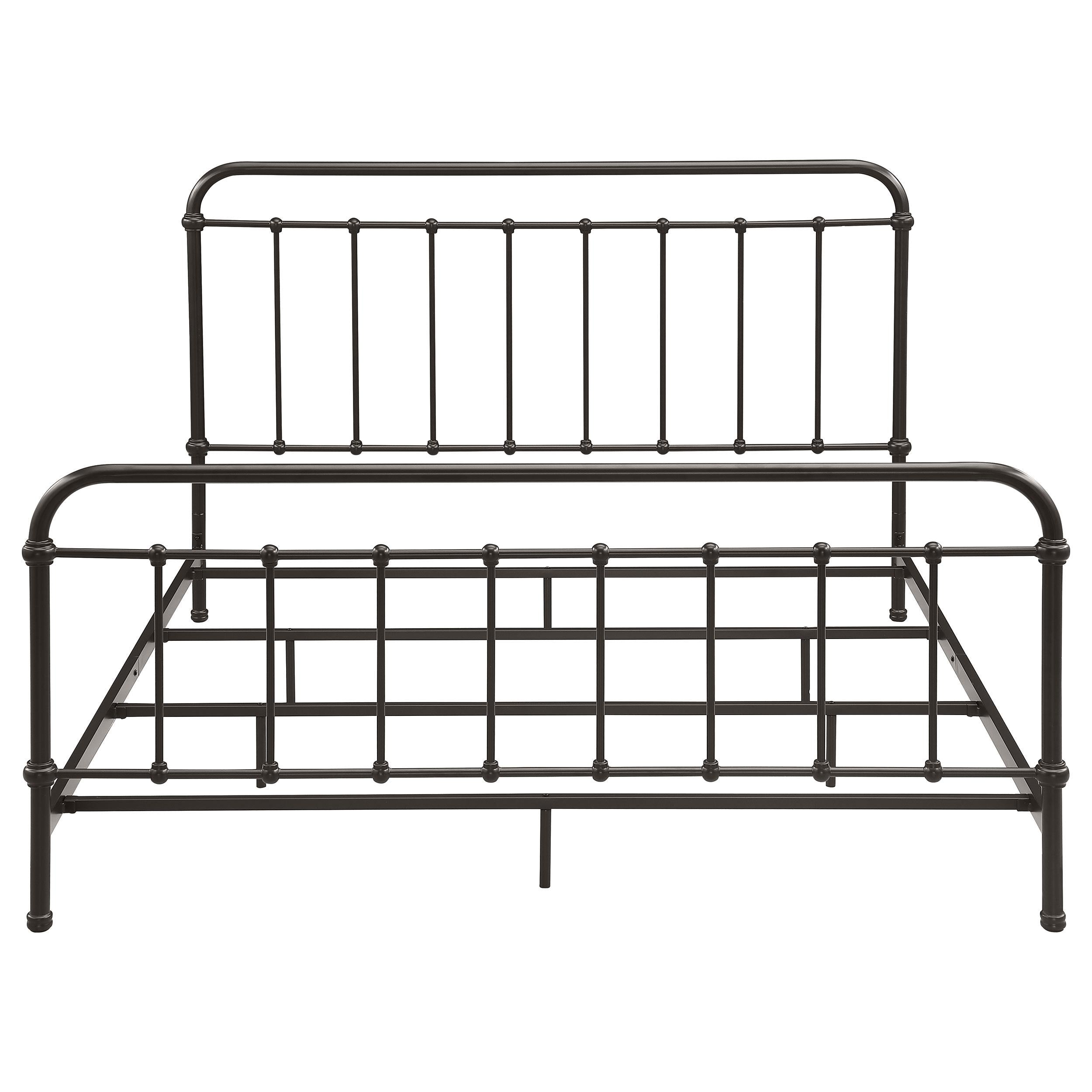  Size_King --  Livingston 300399KE Metal Eastern King Open Frame Bed - Dark Bronze IMAGE 2