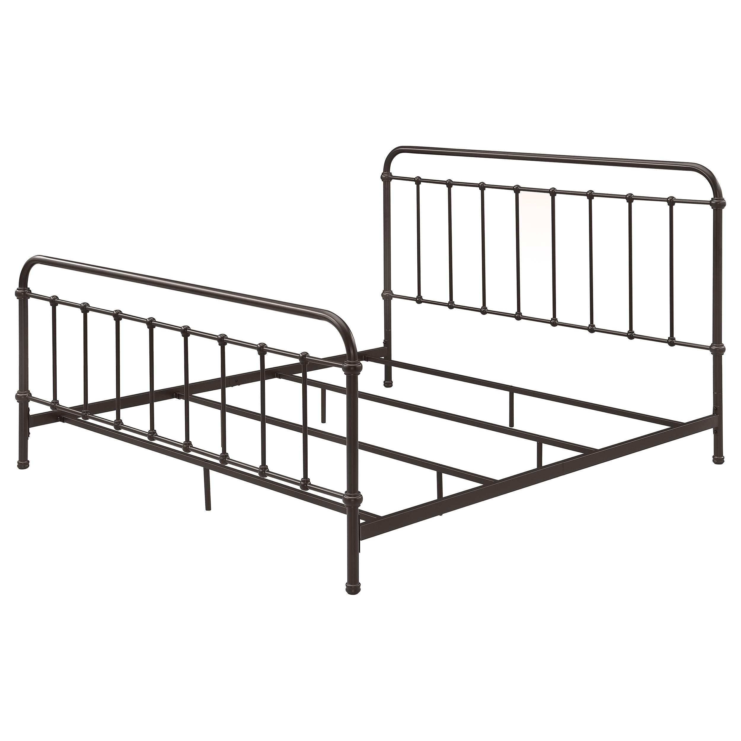  Size_King --  Livingston 300399KE Metal Eastern King Open Frame Bed - Dark Bronze IMAGE 3