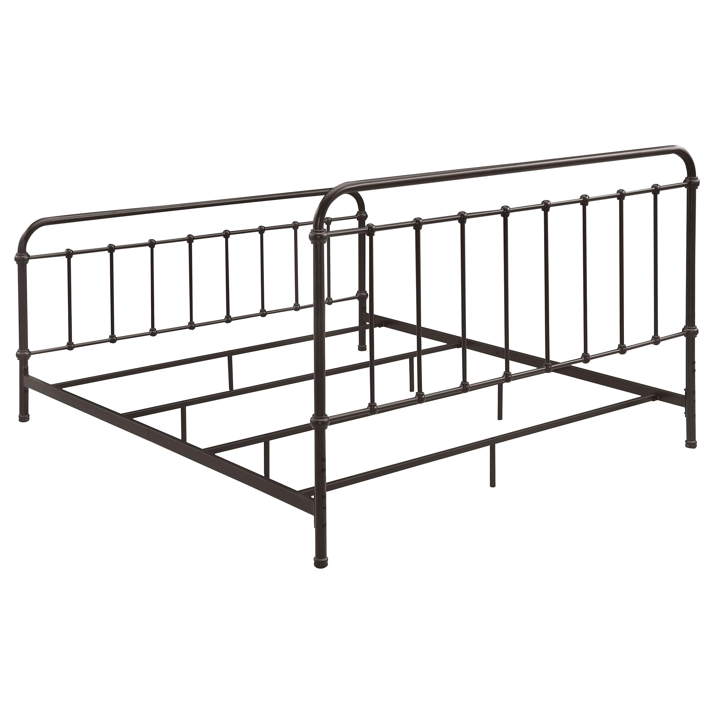  Size_King --  Livingston 300399KE Metal Eastern King Open Frame Bed - Dark Bronze IMAGE 5