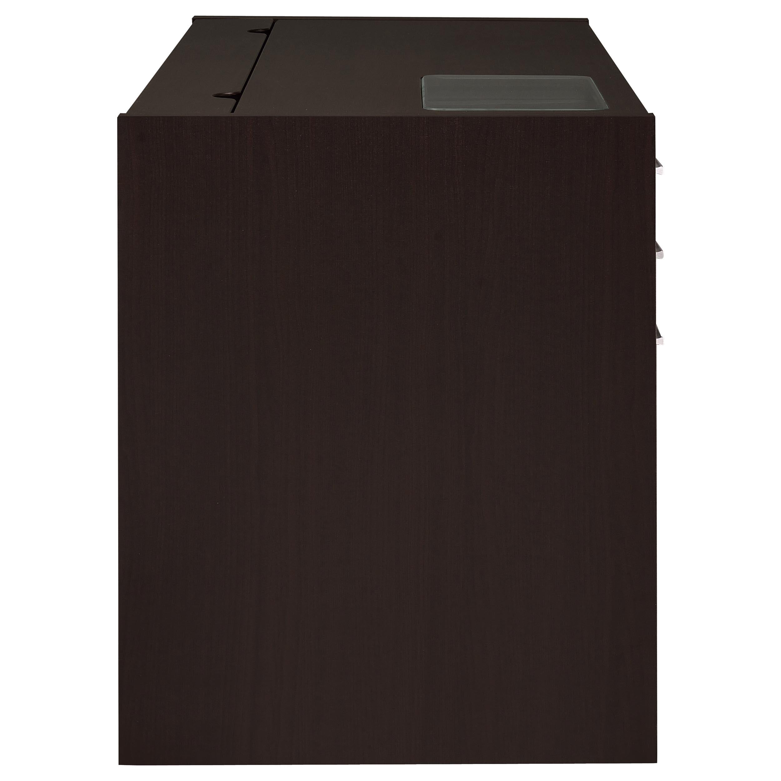  Coaster Furniture Halston 800702 47-inch 2-Drawer Office Desk with Cabinet - Cappuccino IMAGE 5