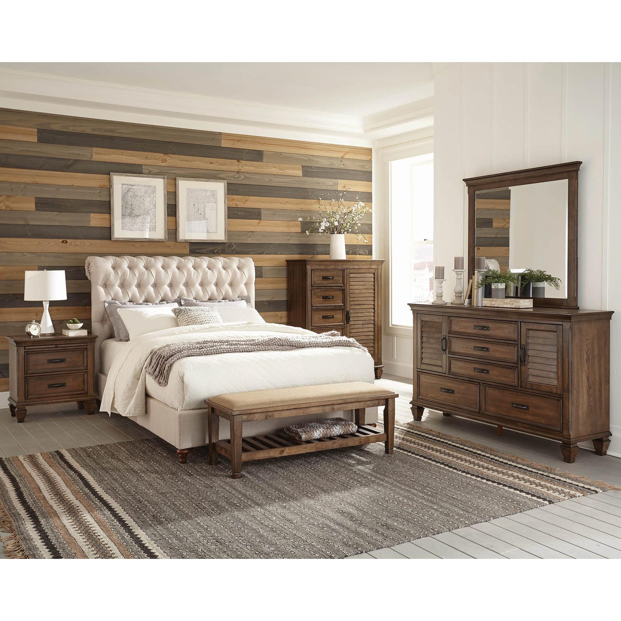  Size_King --  Devon 300525KE 57-inch Upholstered Eastern King Panel Bed - Beige IMAGE 7