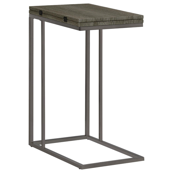 Coaster Furniture Pedro 902864 Expandable C-Shaped Sofa Side Table - Weathered Grey