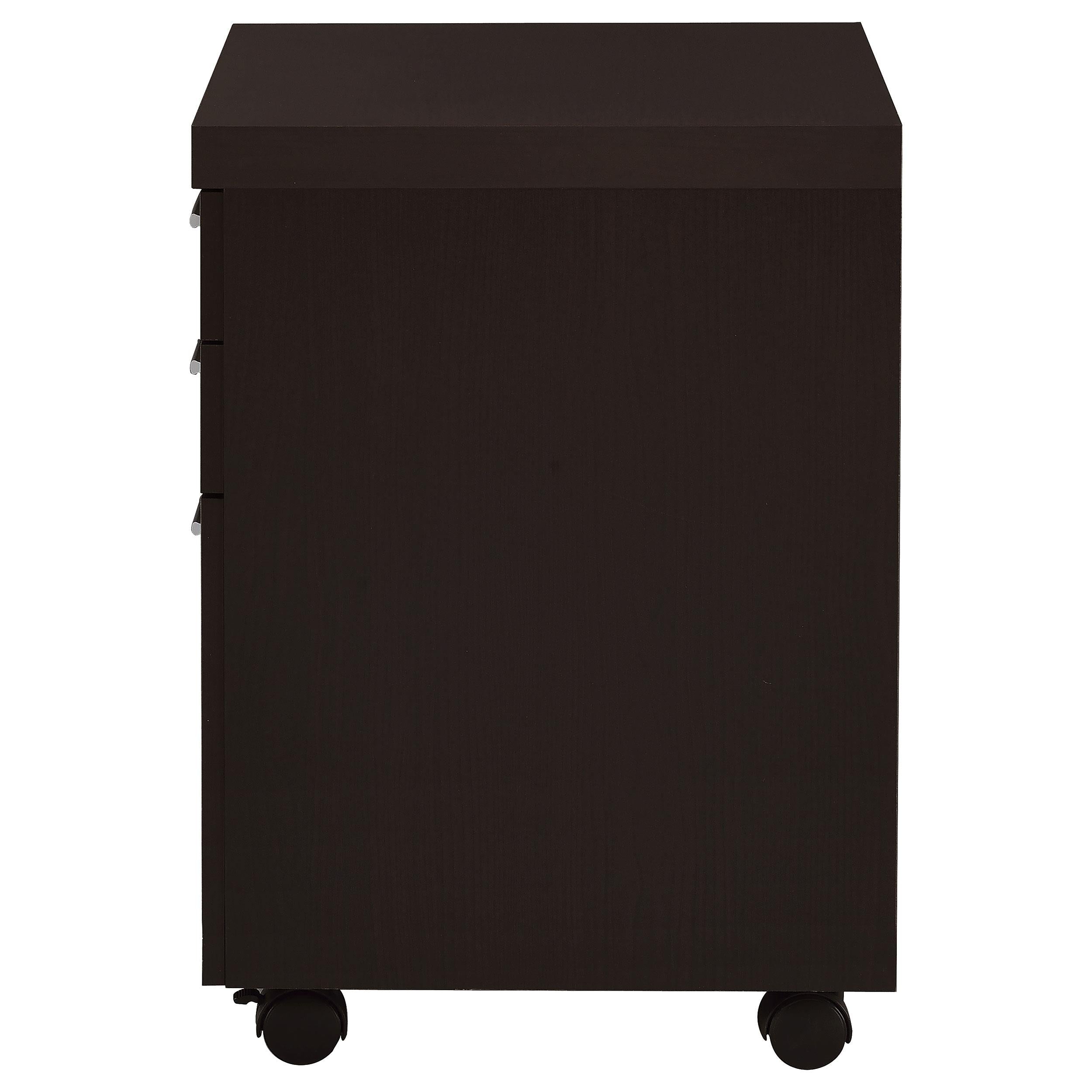  Coaster Furniture Skylar 800894 3-Drawer Home Office Mobile File Cabinet - Cappuccino IMAGE 5