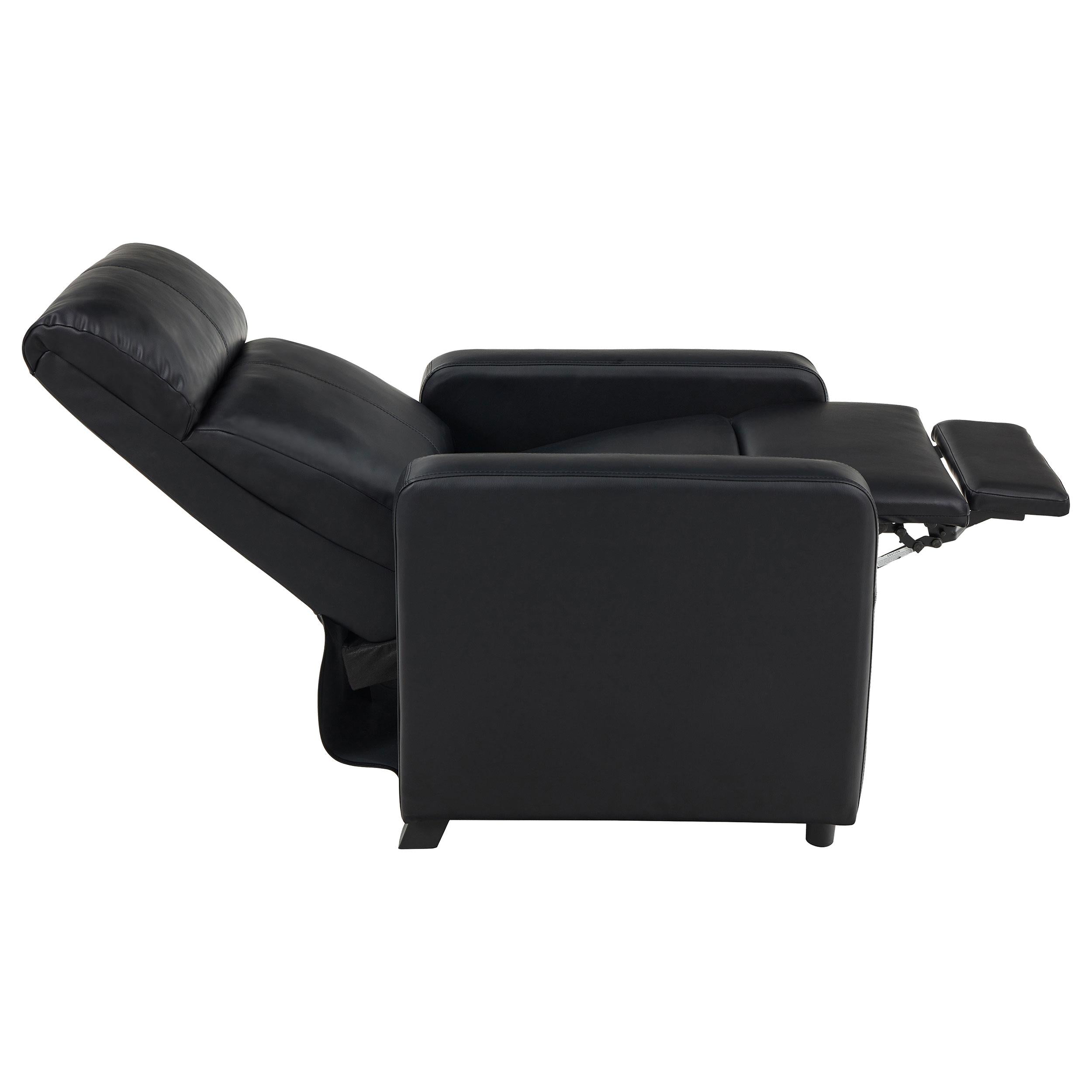  Coaster Furniture Toohey 600181 Upholstered Home Theater Push Back Recliner - Black IMAGE 9
