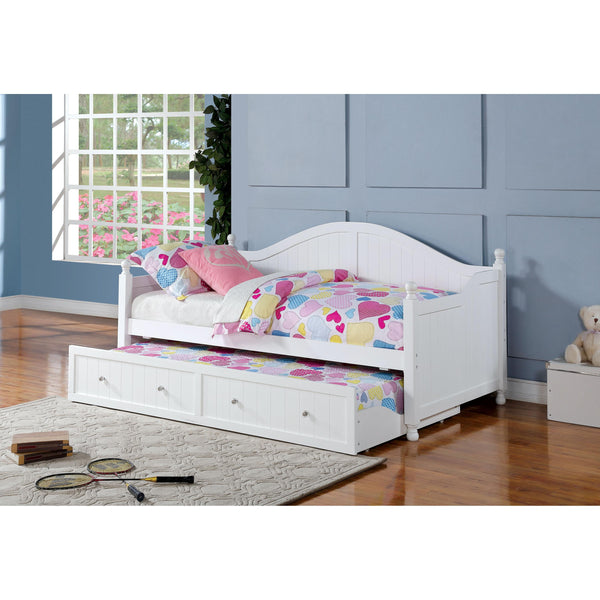 Coaster Furniture Julie Ann 300053 Wood Twin Daybed with Trundle - White