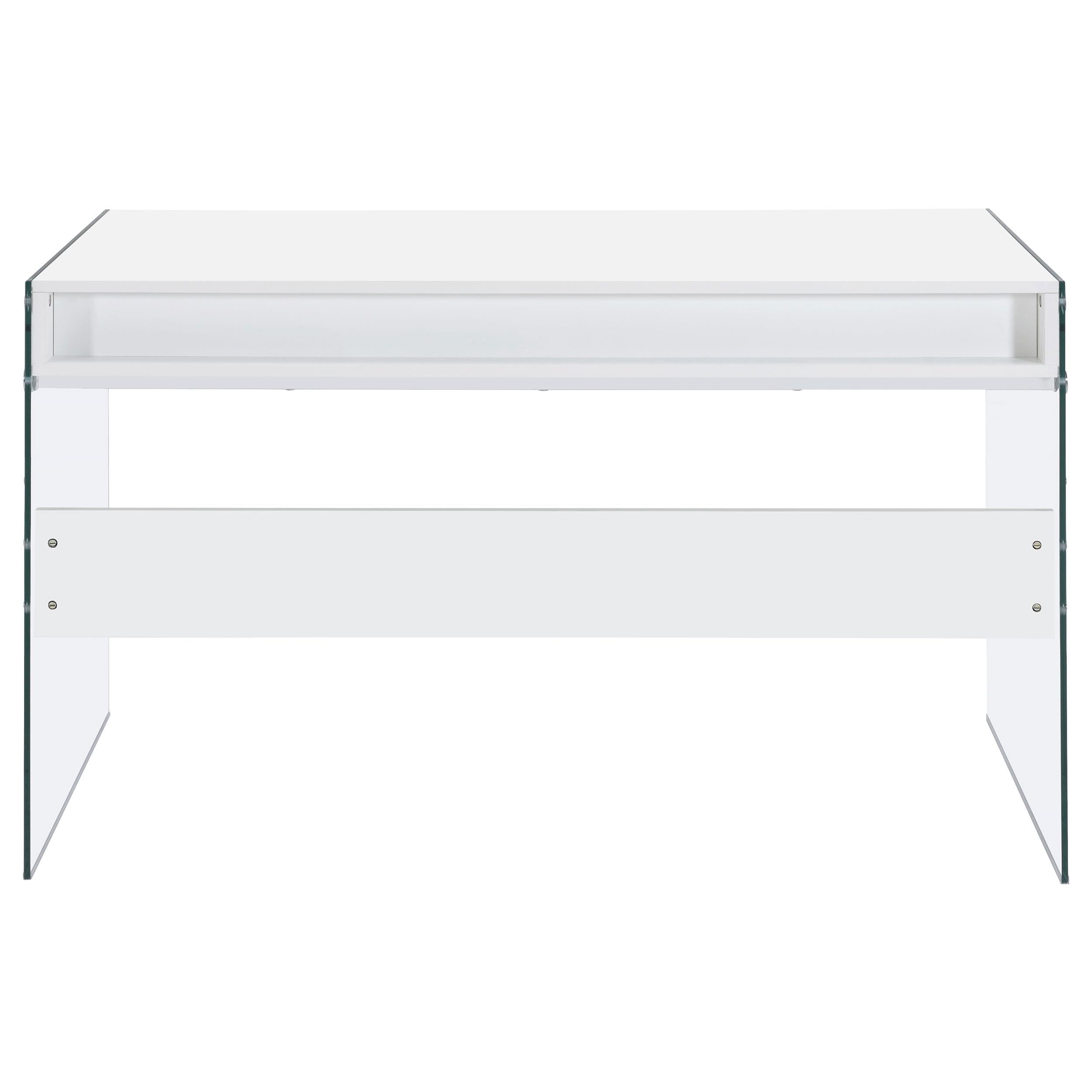  Coaster Furniture Dobrev 800829 48-inch 2-Drawer Writing Desk - White High Gloss IMAGE 7