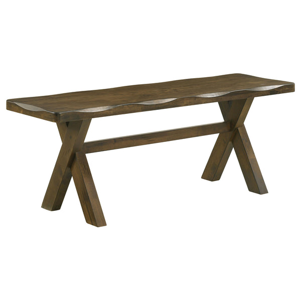 Coaster Furniture Alston 106383 47-inch Solid Wood Dining Bench - Knotty Nutmeg