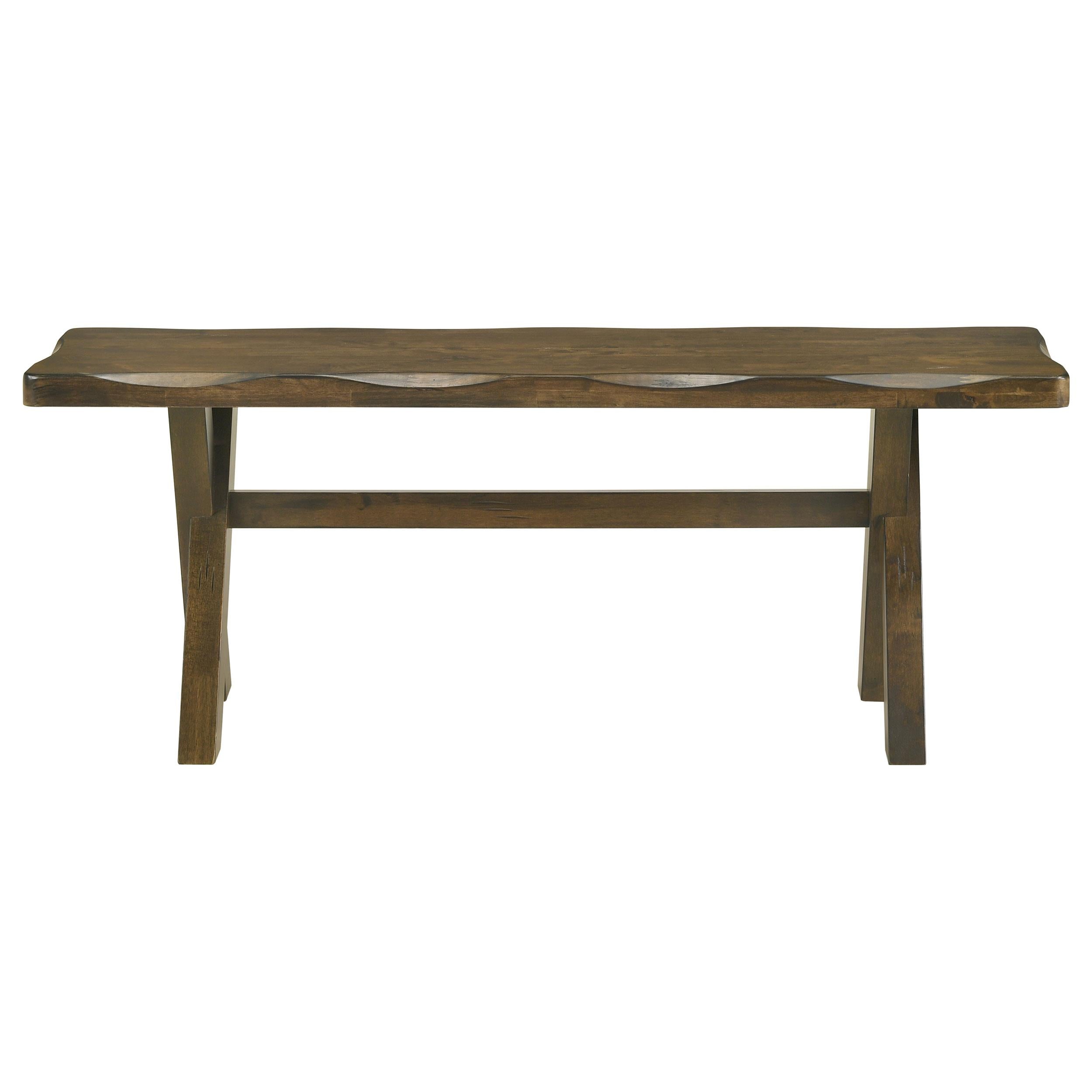  Coaster Furniture Alston 106383 47-inch Solid Wood Dining Bench - Knotty Nutmeg IMAGE 2