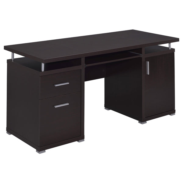Coaster Furniture Tracy 800107 55-inch 2-Drawer Office Computer Desk - Cappuccino