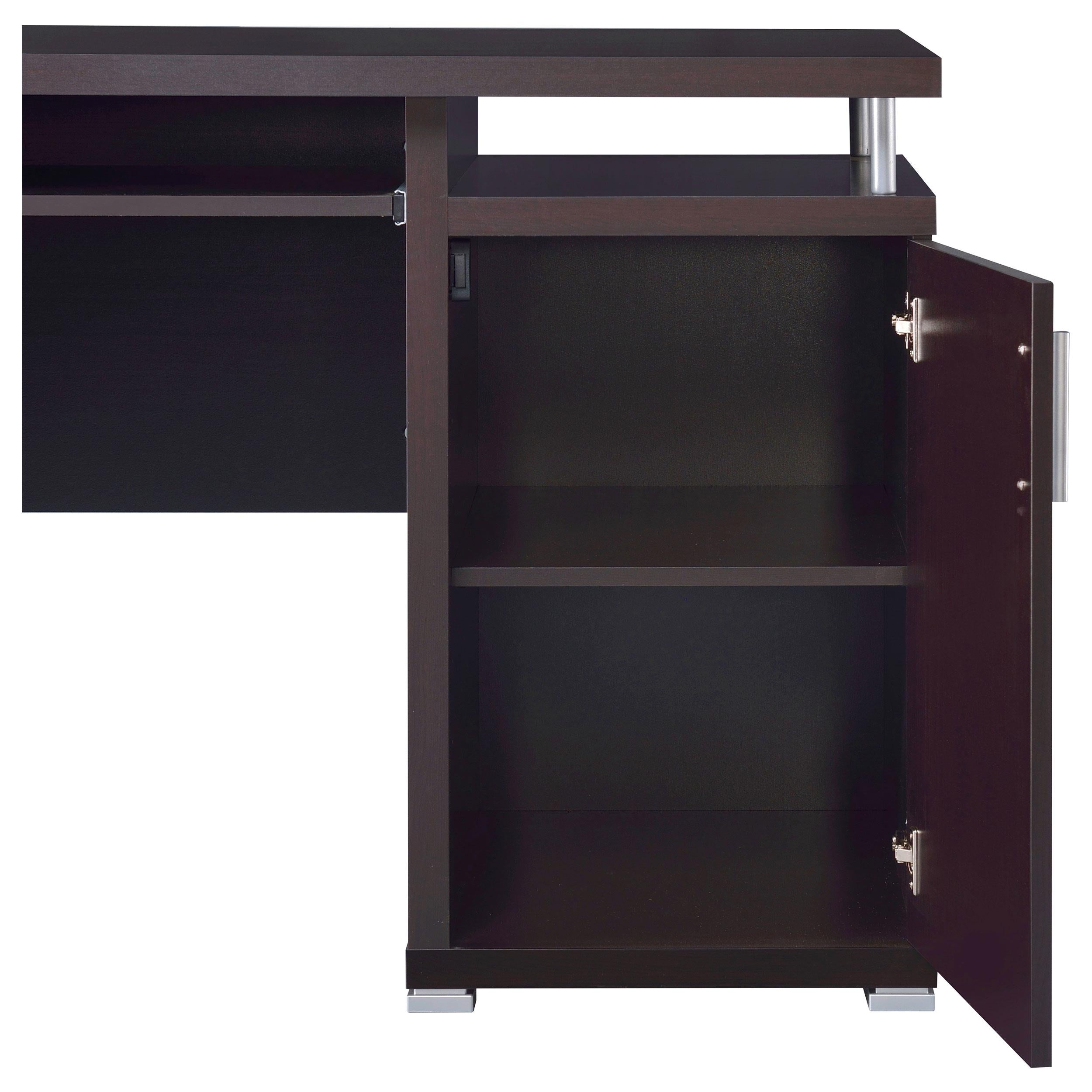  Coaster Furniture Tracy 800107 55-inch 2-Drawer Office Computer Desk - Cappuccino IMAGE 10