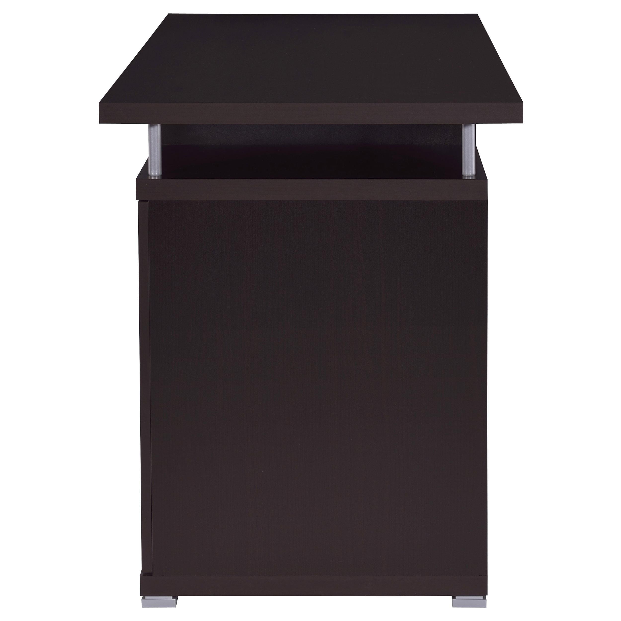  Coaster Furniture Tracy 800107 55-inch 2-Drawer Office Computer Desk - Cappuccino IMAGE 5
