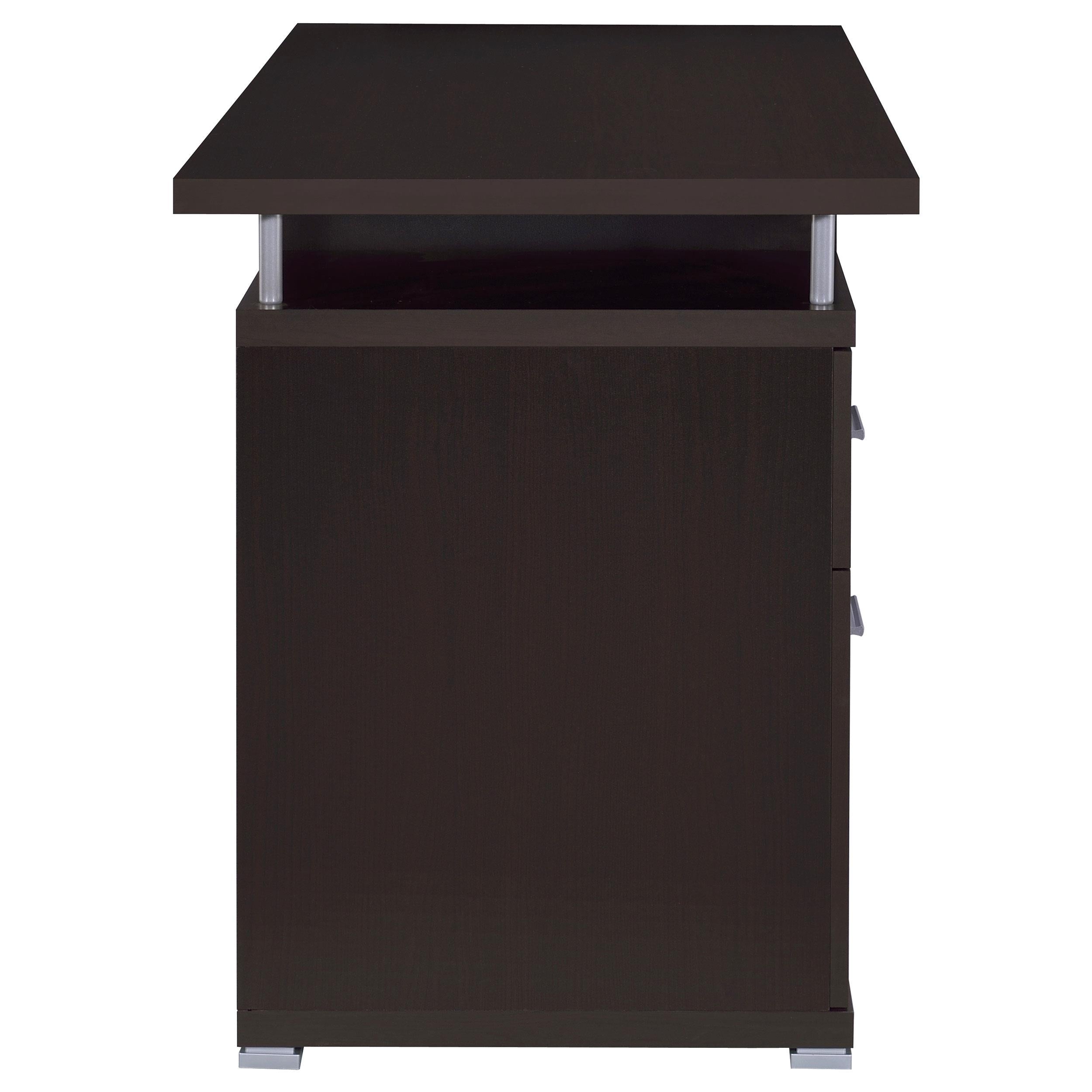  Coaster Furniture Tracy 800107 55-inch 2-Drawer Office Computer Desk - Cappuccino IMAGE 8