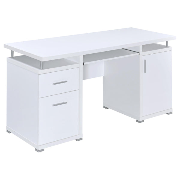 Coaster Furniture Tracy 800108 55-inch 2-Drawer Office Computer Desk - White