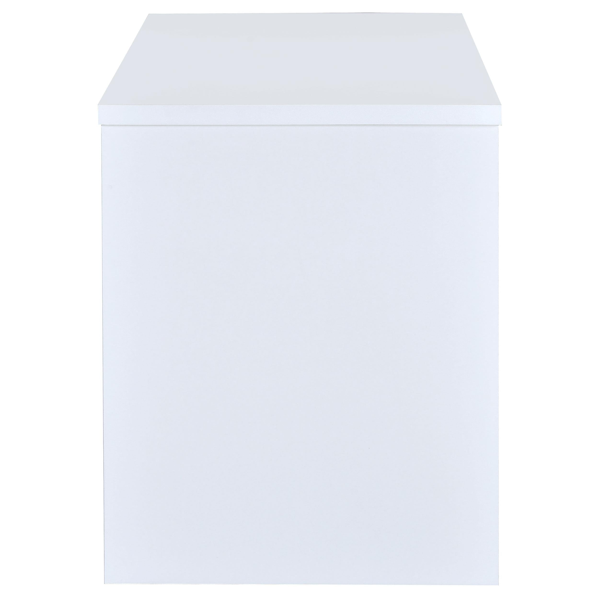  Coaster Furniture Irving 800110 47-inch 2-Drawer Office Computer Desk - White IMAGE 8