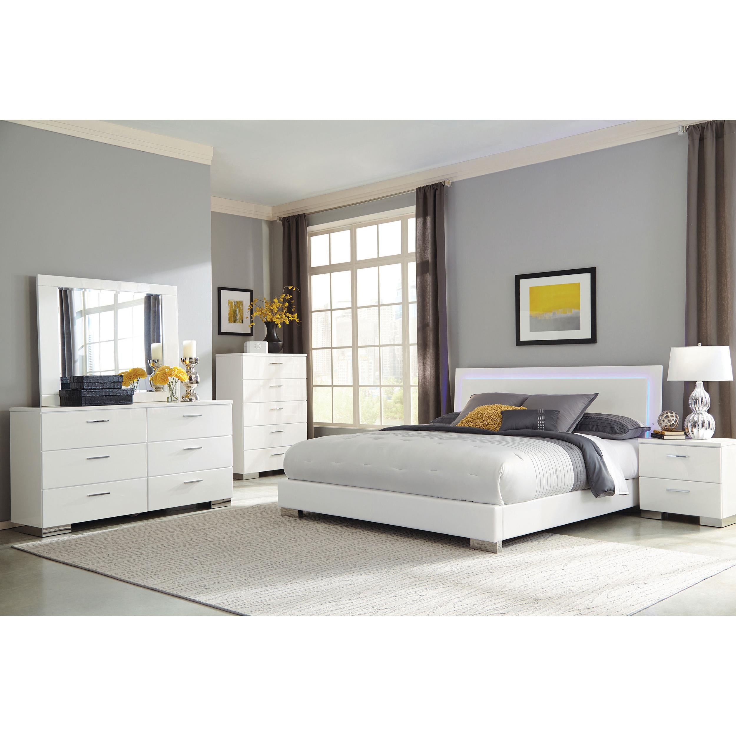  Size_Queen --  Coaster Furniture Felicity Panel Bed IMAGE 6