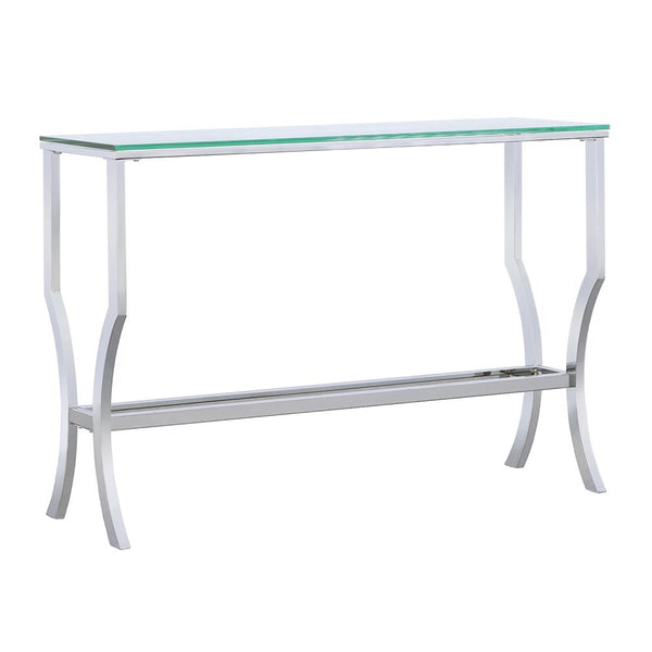 Coaster Furniture Saide 720339 Rectangular Glass Top Entryway Console Table - Chrome