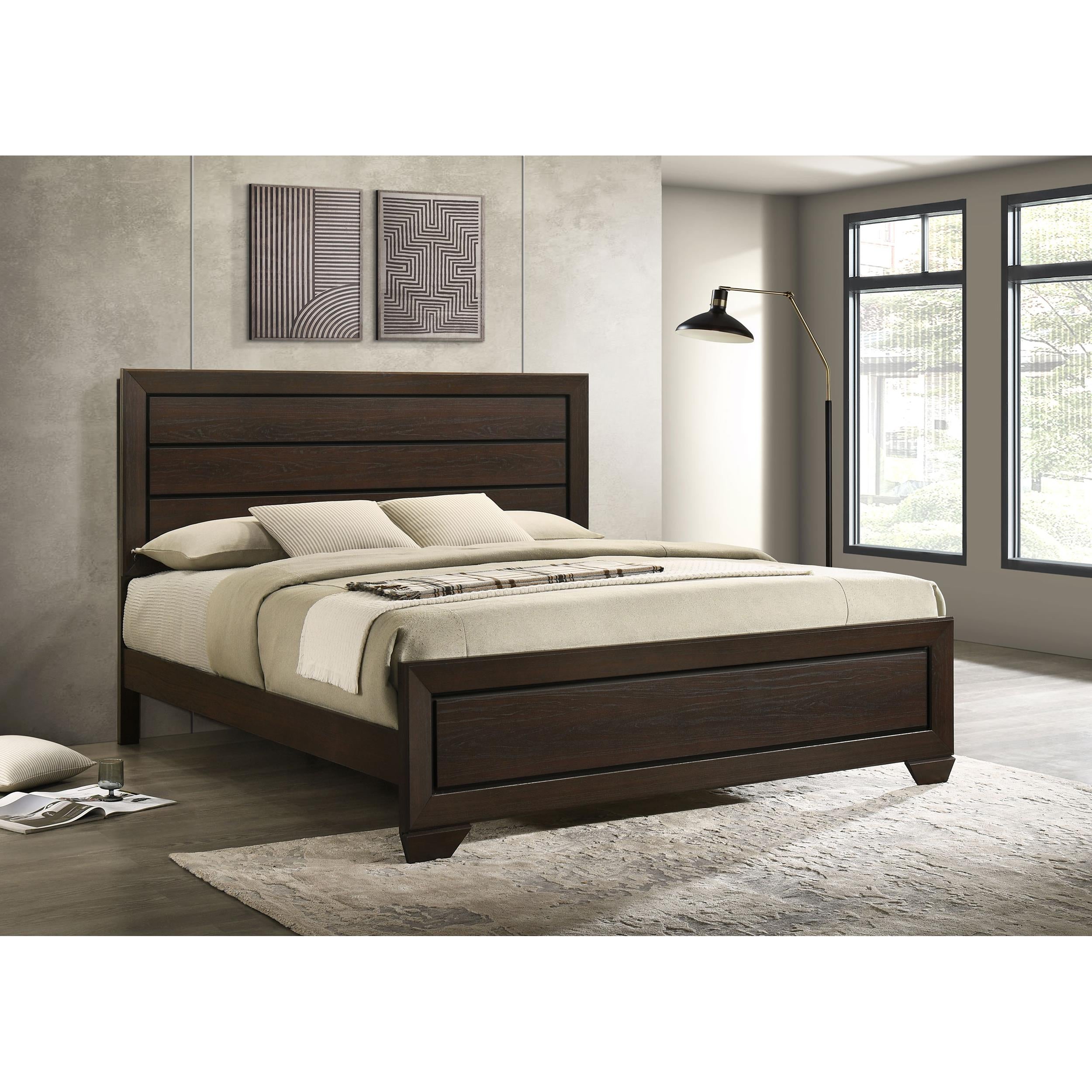  Size_King --  Kauffman 204391KE Wood Eastern King Panel Bed - Dark Cocoa IMAGE 6