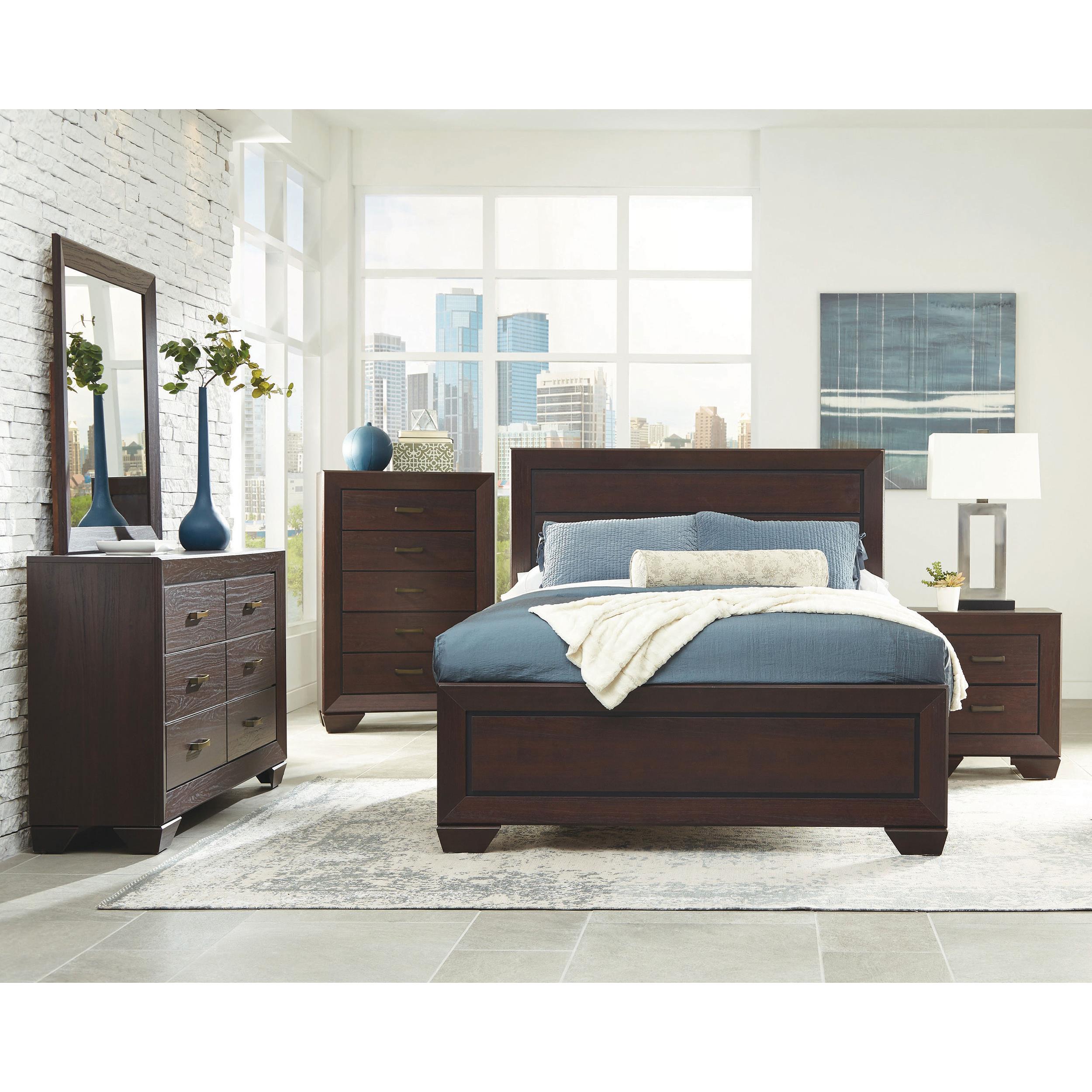 Size_King --  Kauffman 204391KE Wood Eastern King Panel Bed - Dark Cocoa IMAGE 7