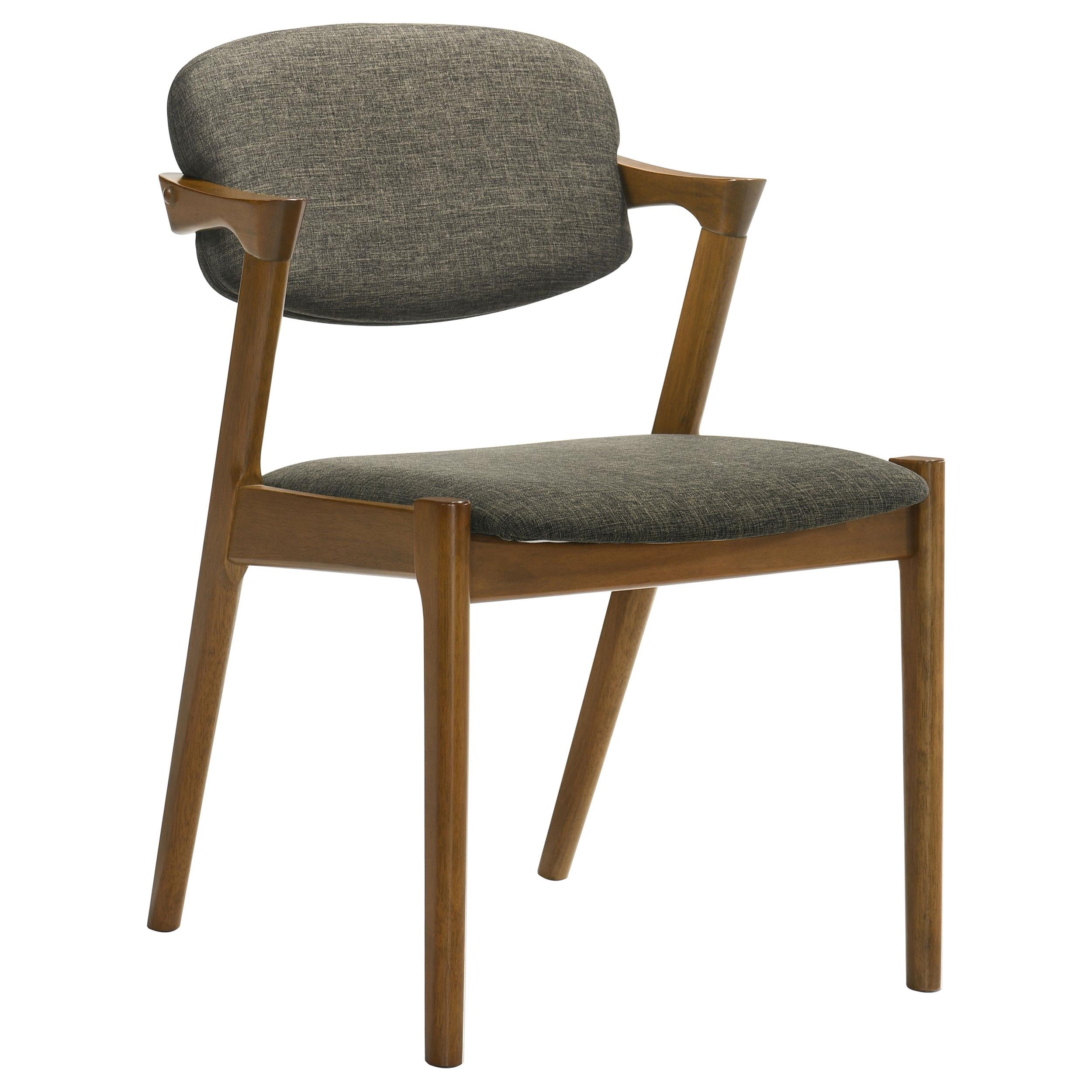  Coaster Furniture Malone 105352 Padded Wood Dining Arm Chair - Dark Walnut (Set of 2) IMAGE 1