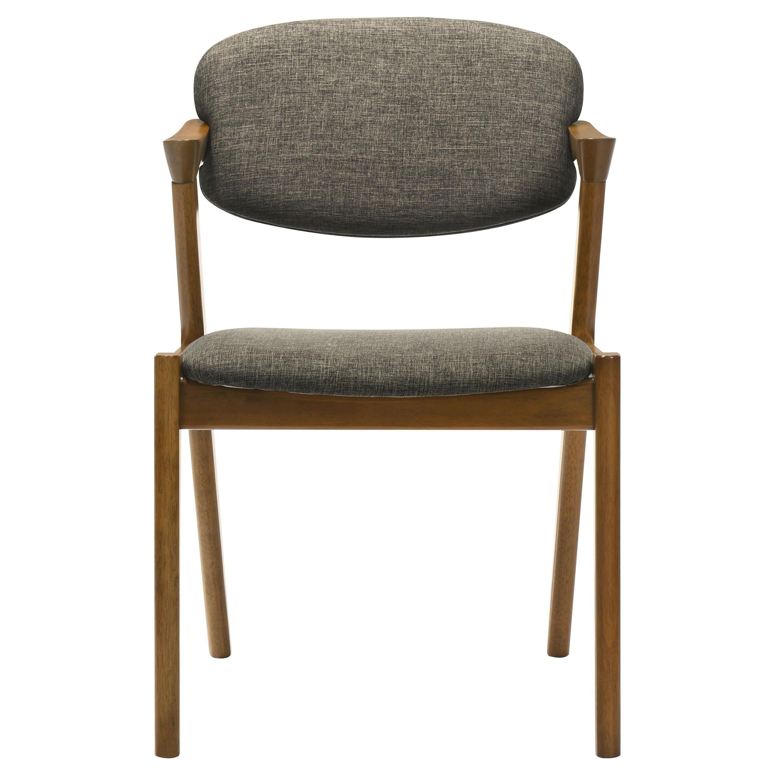  Coaster Furniture Malone 105352 Padded Wood Dining Arm Chair - Dark Walnut (Set of 2) IMAGE 2