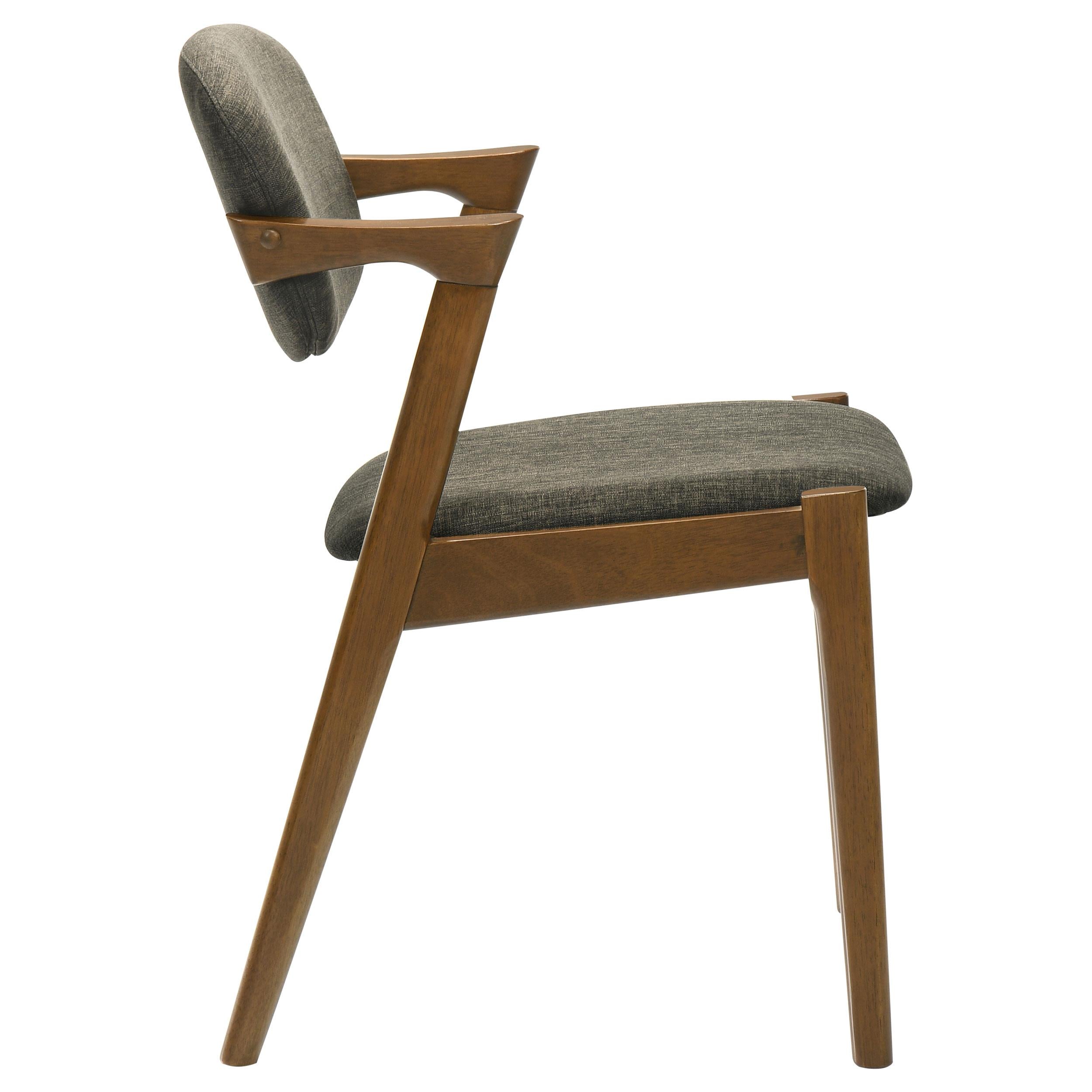 Coaster Furniture Malone 105352 Padded Wood Dining Arm Chair - Dark Walnut (Set of 2) IMAGE 7