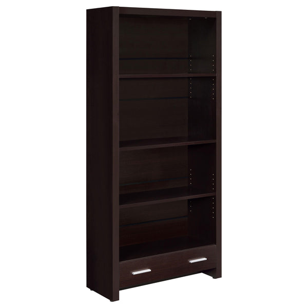 Coaster Furniture Skylar 800905 71-inch 5-shelf Bookcase with Drawer - Cappuccino