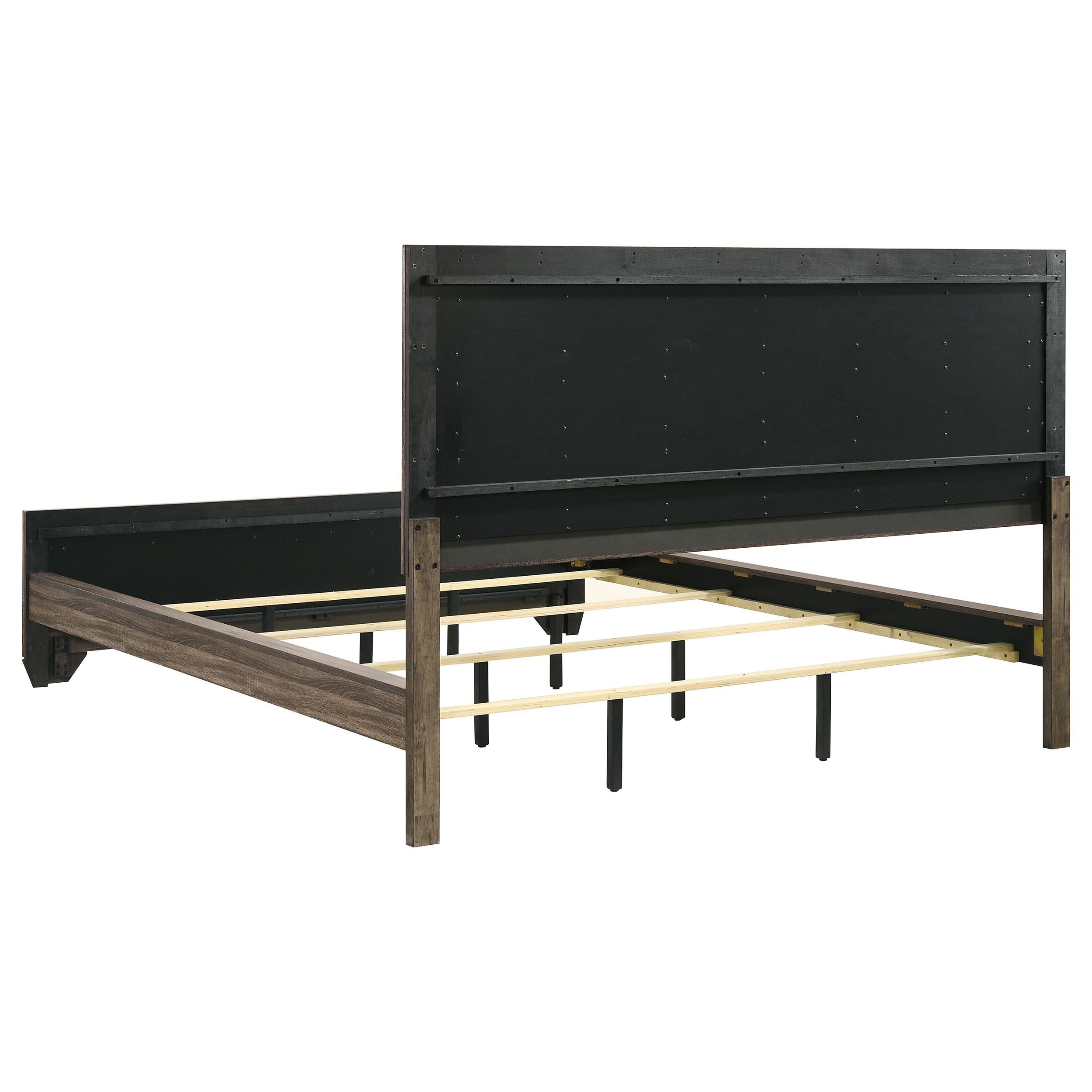 Size_California King --  Kauffman 204191KW Wood California King Panel Bed - Washed Taupe IMAGE 4