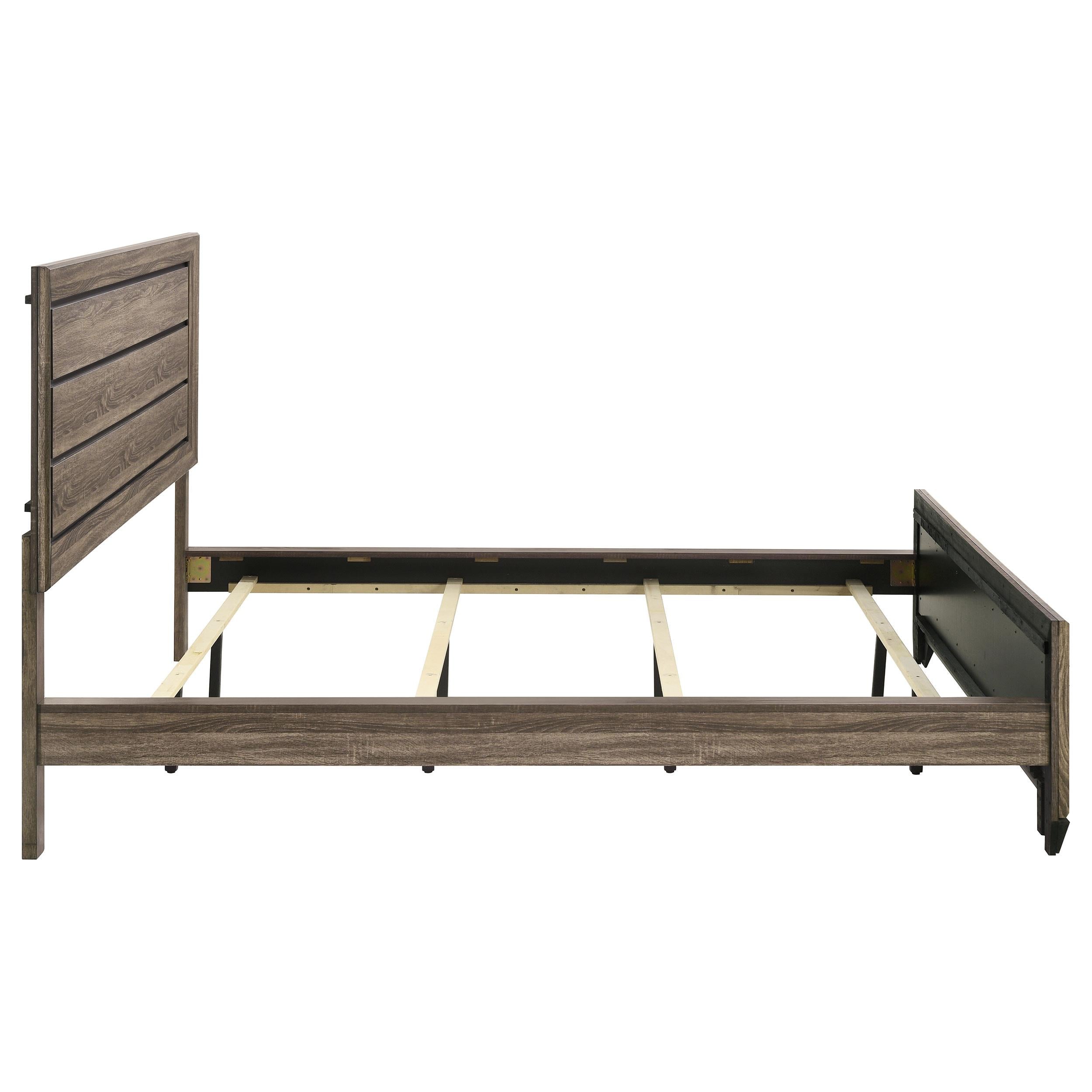  Size_California King --  Kauffman 204191KW Wood California King Panel Bed - Washed Taupe IMAGE 5
