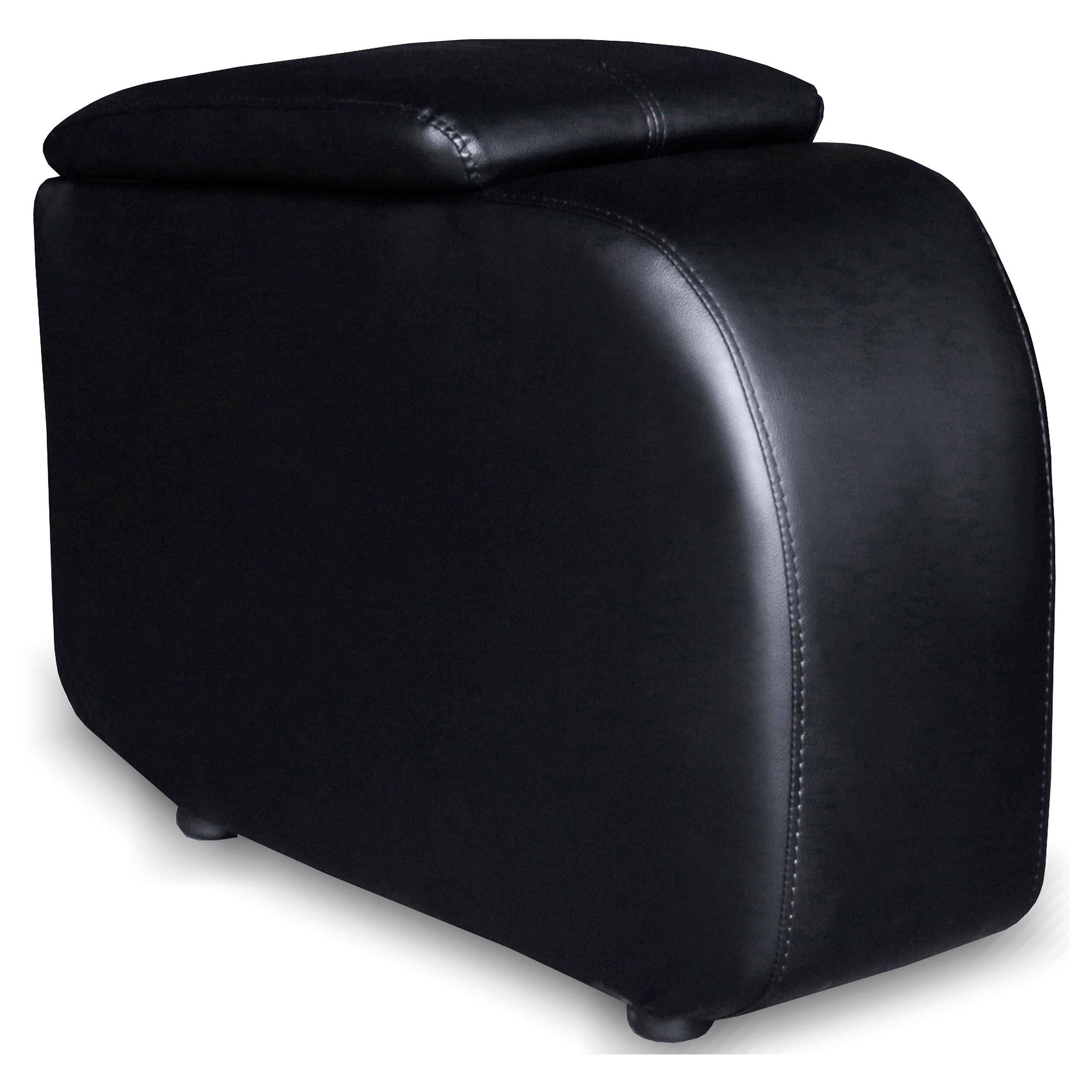  Coaster Furniture Cyrus 600002 Upholstered Home Theater Storage Wedge Console - Black IMAGE 1