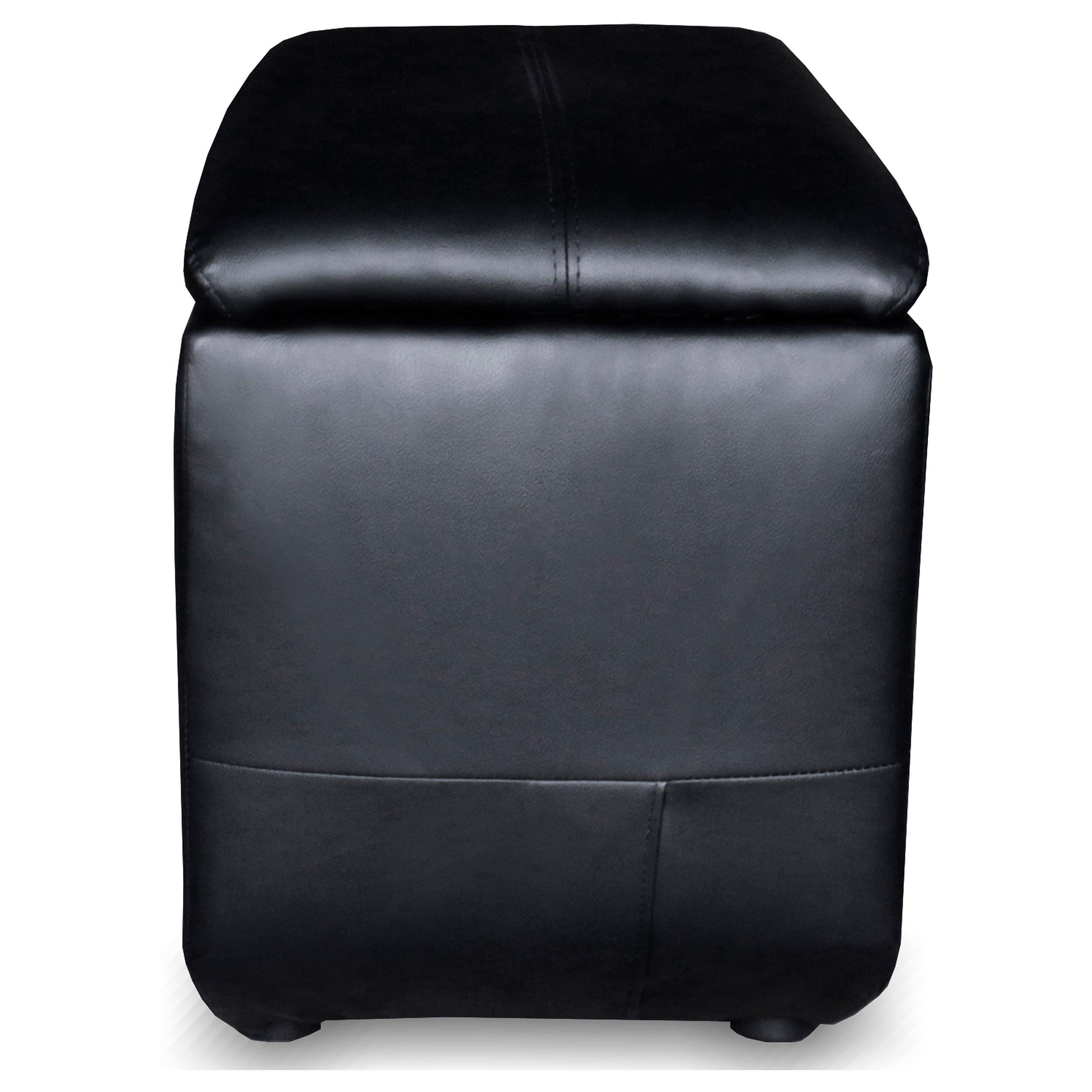  Coaster Furniture Cyrus 600002 Upholstered Home Theater Storage Wedge Console - Black IMAGE 3