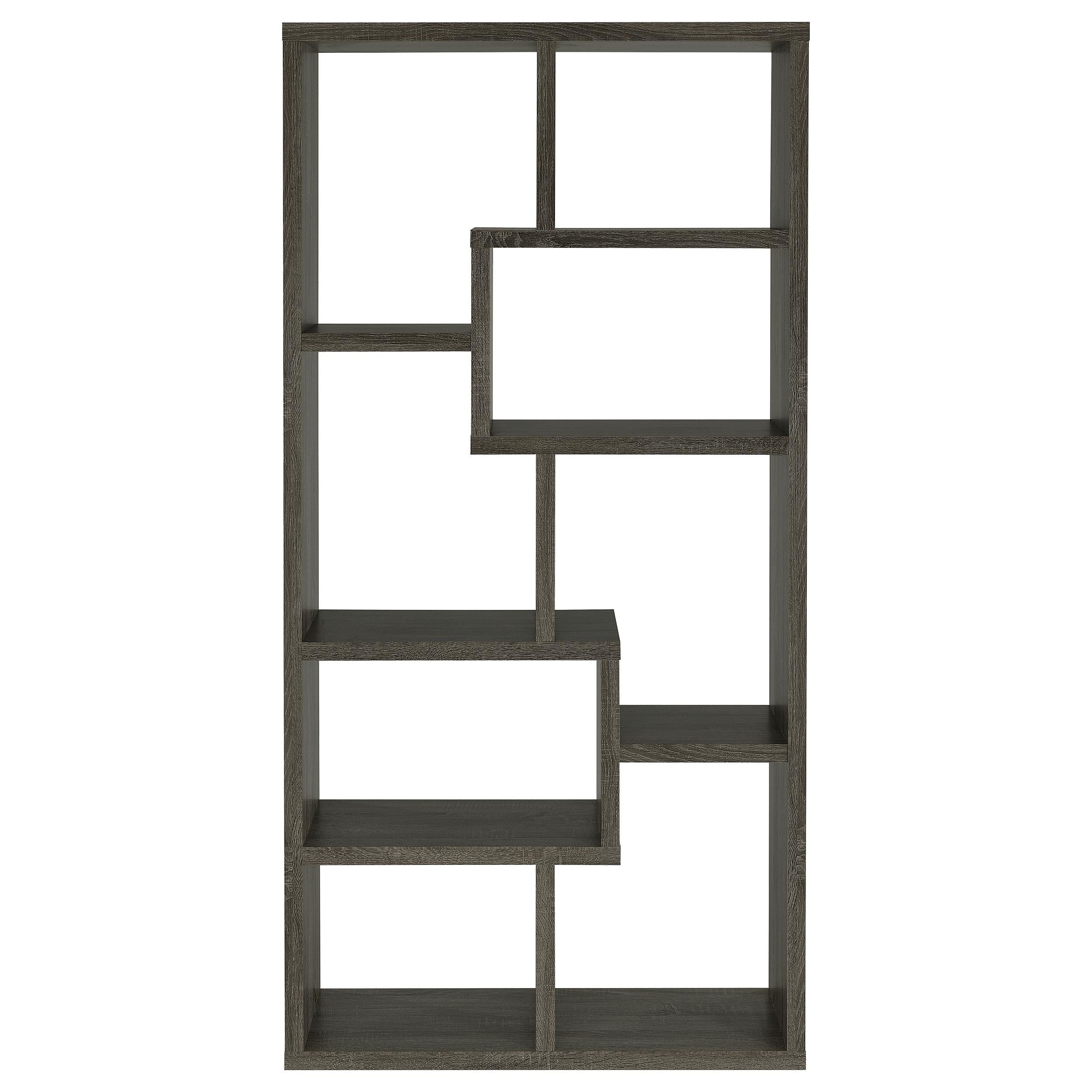  Coaster Furniture Theo 800510 71-inch 7-shelf Bookshelf - Weathered Grey IMAGE 2