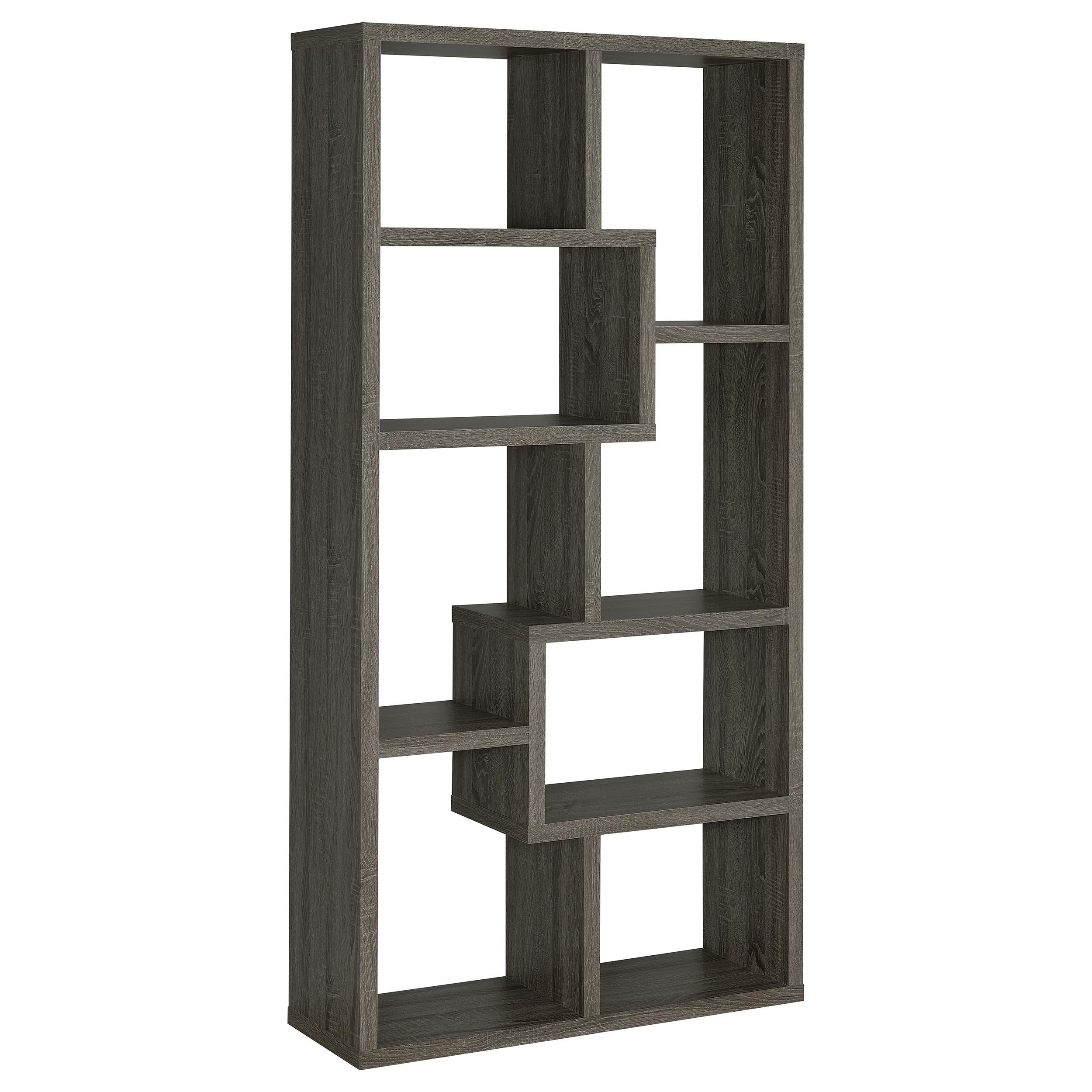  Coaster Furniture Theo 800510 71-inch 7-shelf Bookshelf - Weathered Grey IMAGE 5