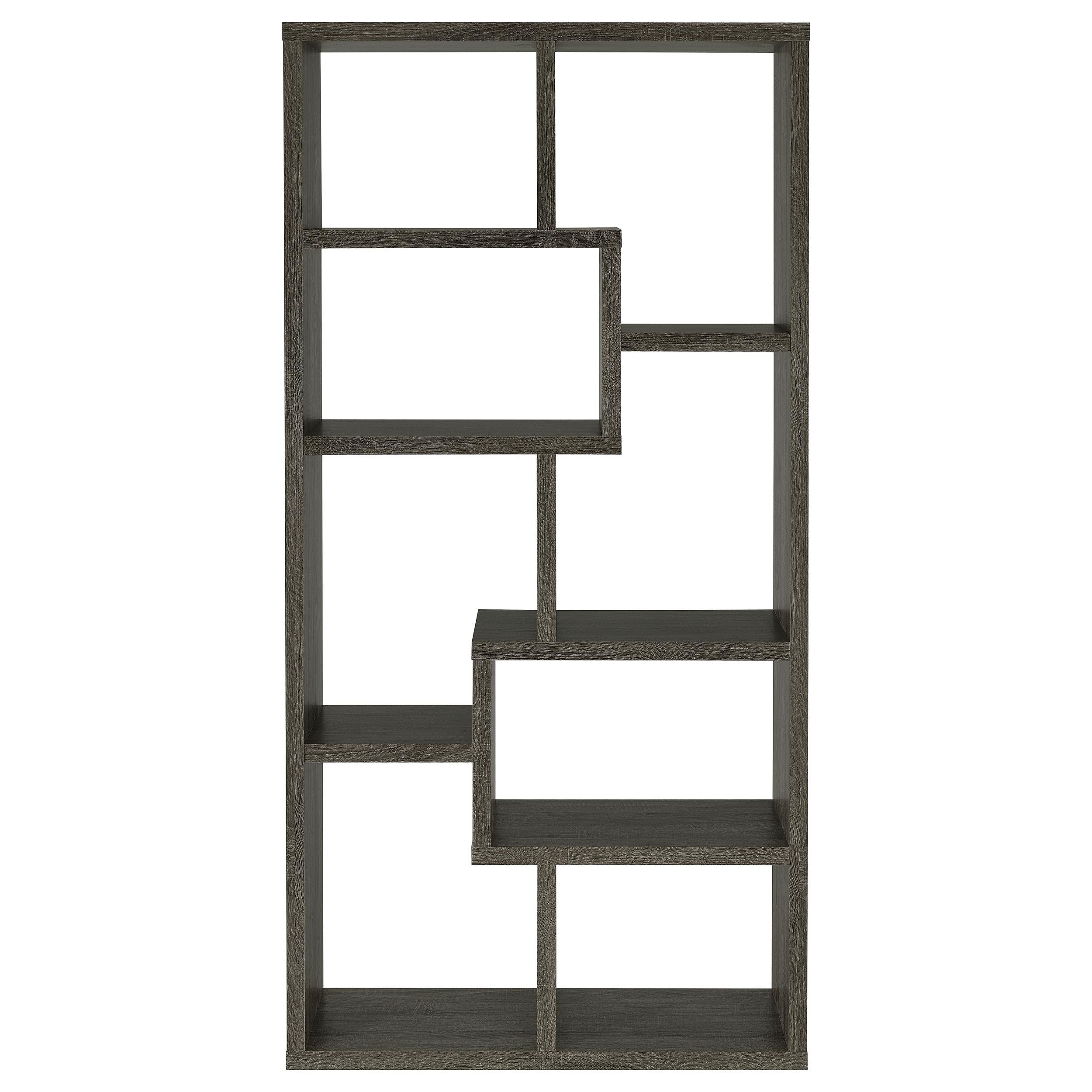  Coaster Furniture Theo 800510 71-inch 7-shelf Bookshelf - Weathered Grey IMAGE 6