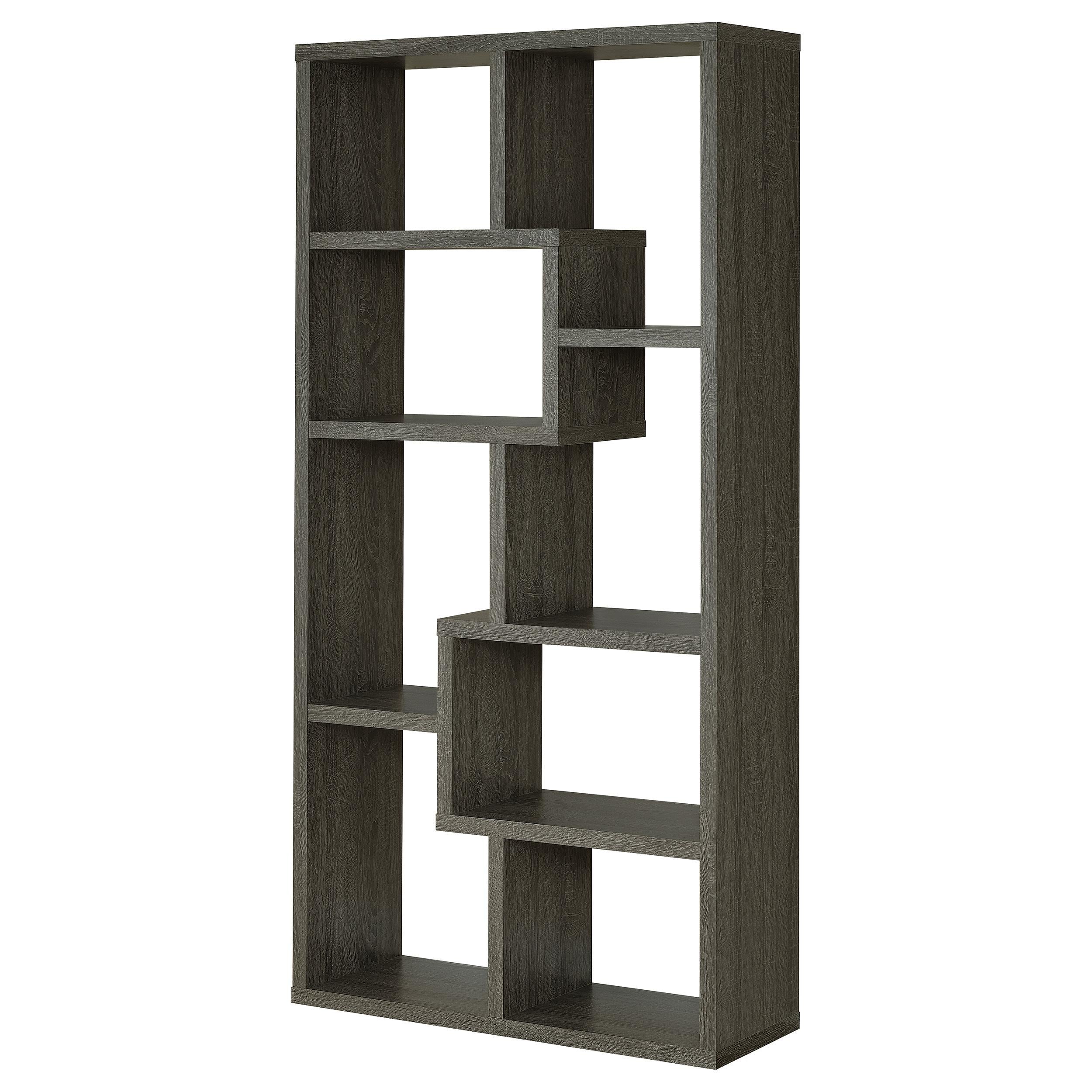  Coaster Furniture Theo 800510 71-inch 7-shelf Bookshelf - Weathered Grey IMAGE 7